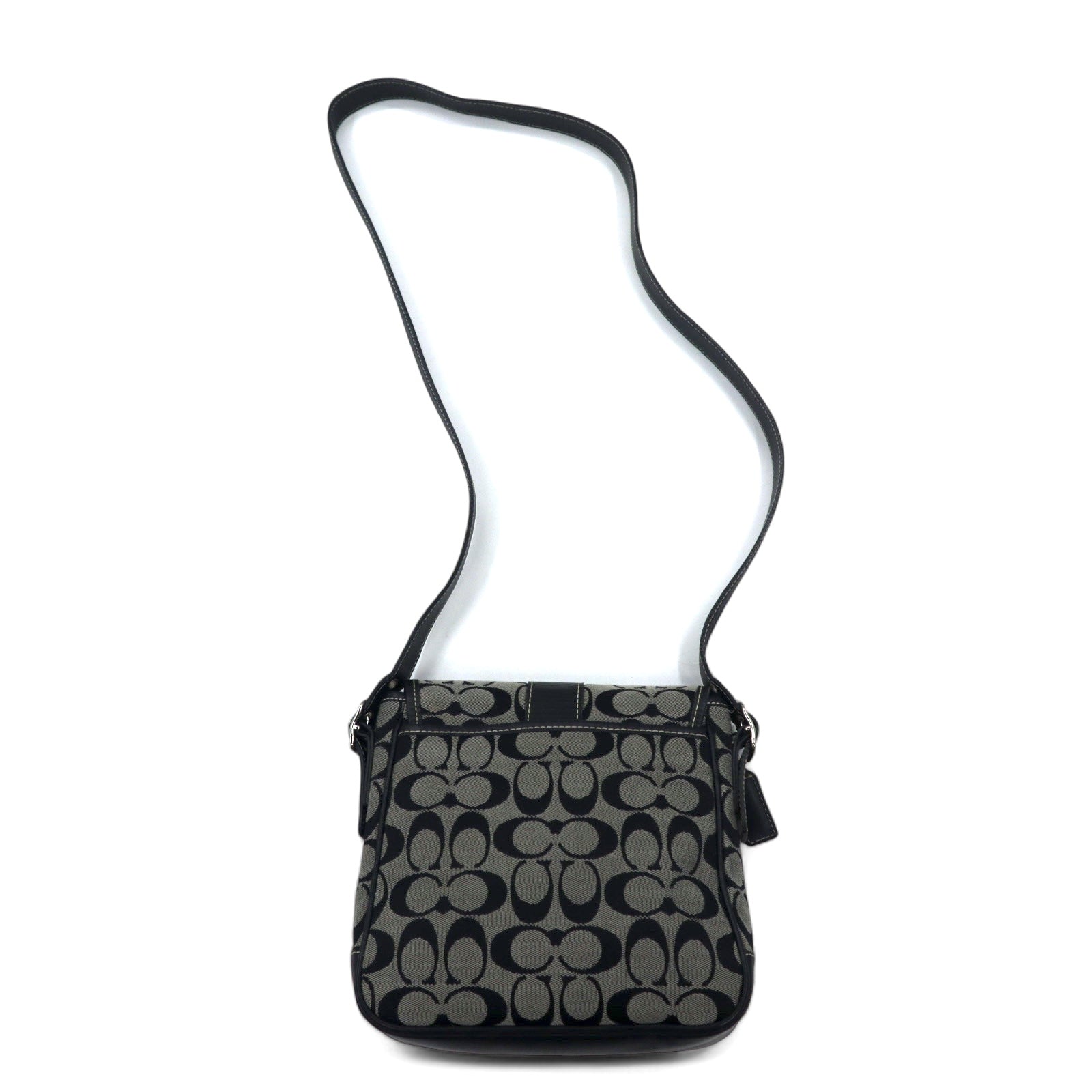 COACH Borsa a tracolla Signature tela e pelle grigia G3K-6357