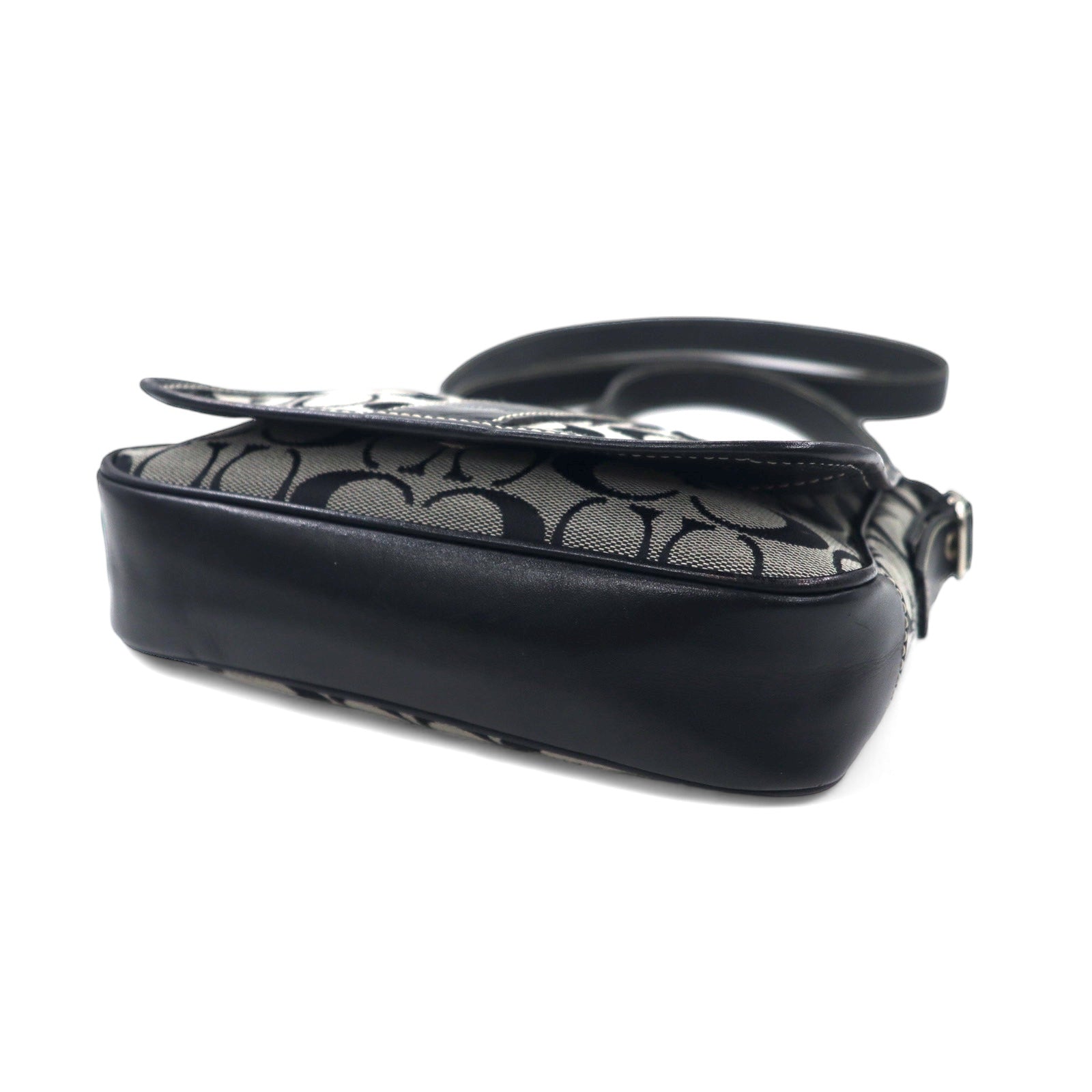 COACH Borsa a tracolla Signature tela e pelle grigia G3K-6357