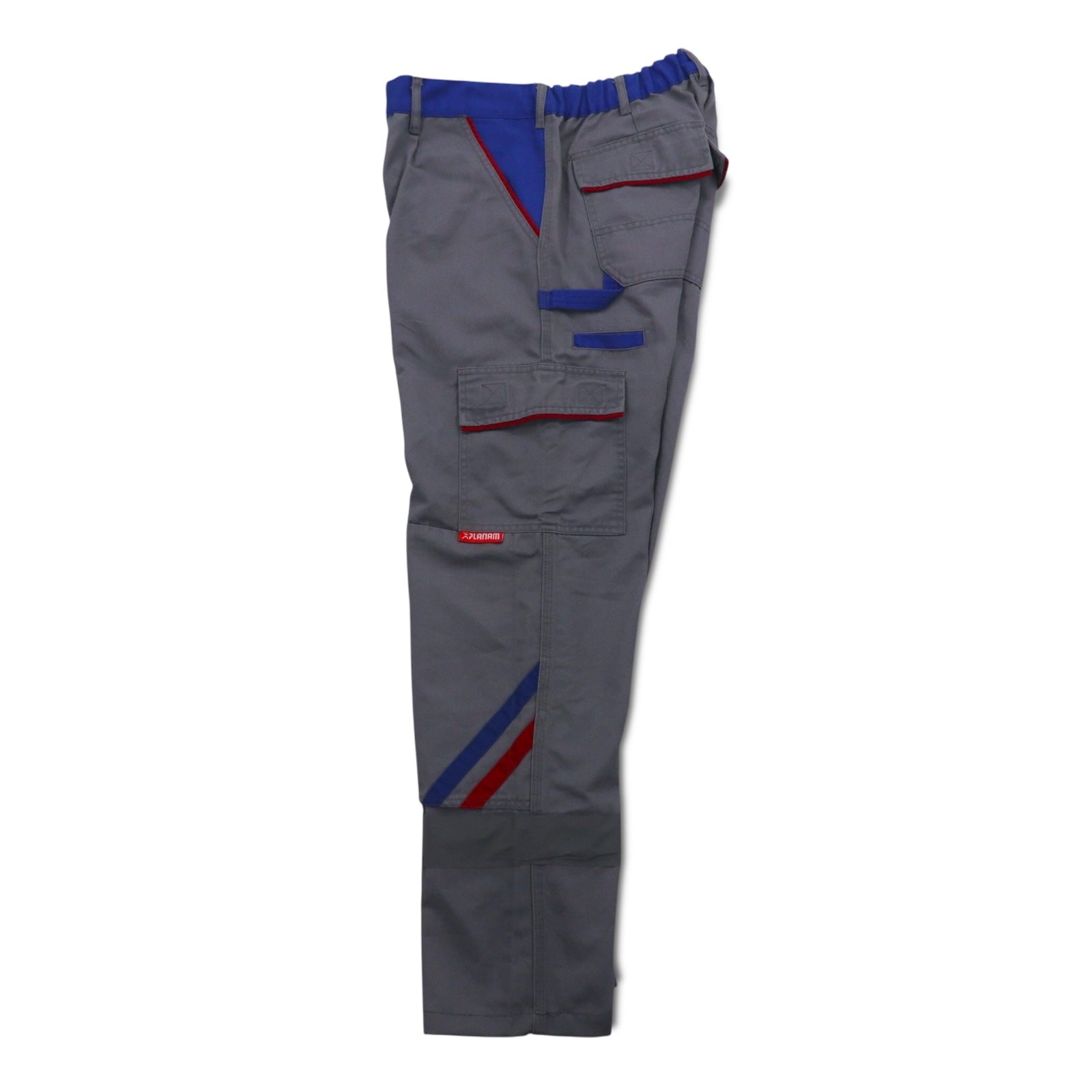 Vintage German Made Utility Pants PLANAM Pantaloni da lavoro tedeschi Euro Work Doppie ginocchia Pantaloni da lavoro M Grigio Cotone Riflettente