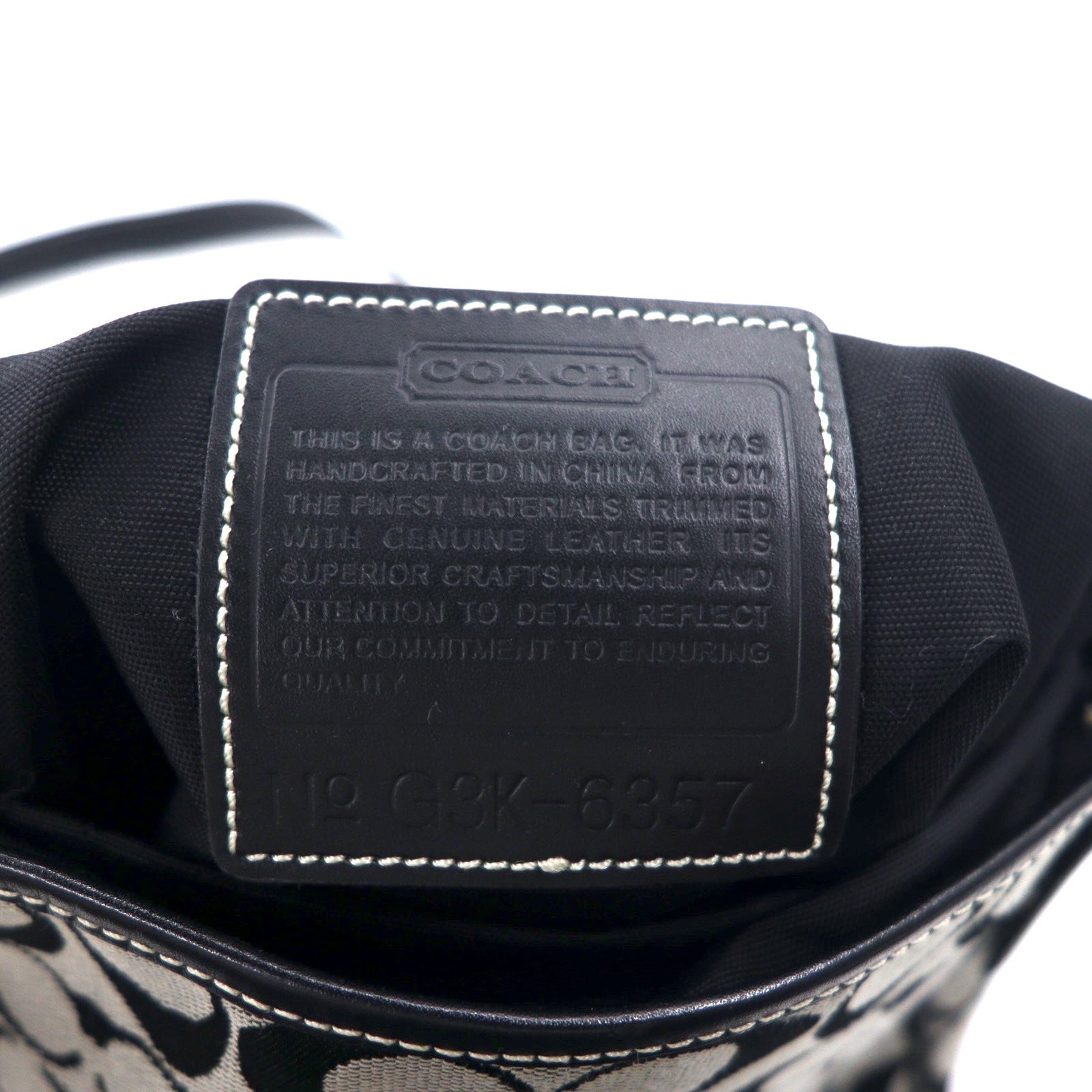 COACH Borsa a tracolla Signature tela e pelle grigia G3K-6357