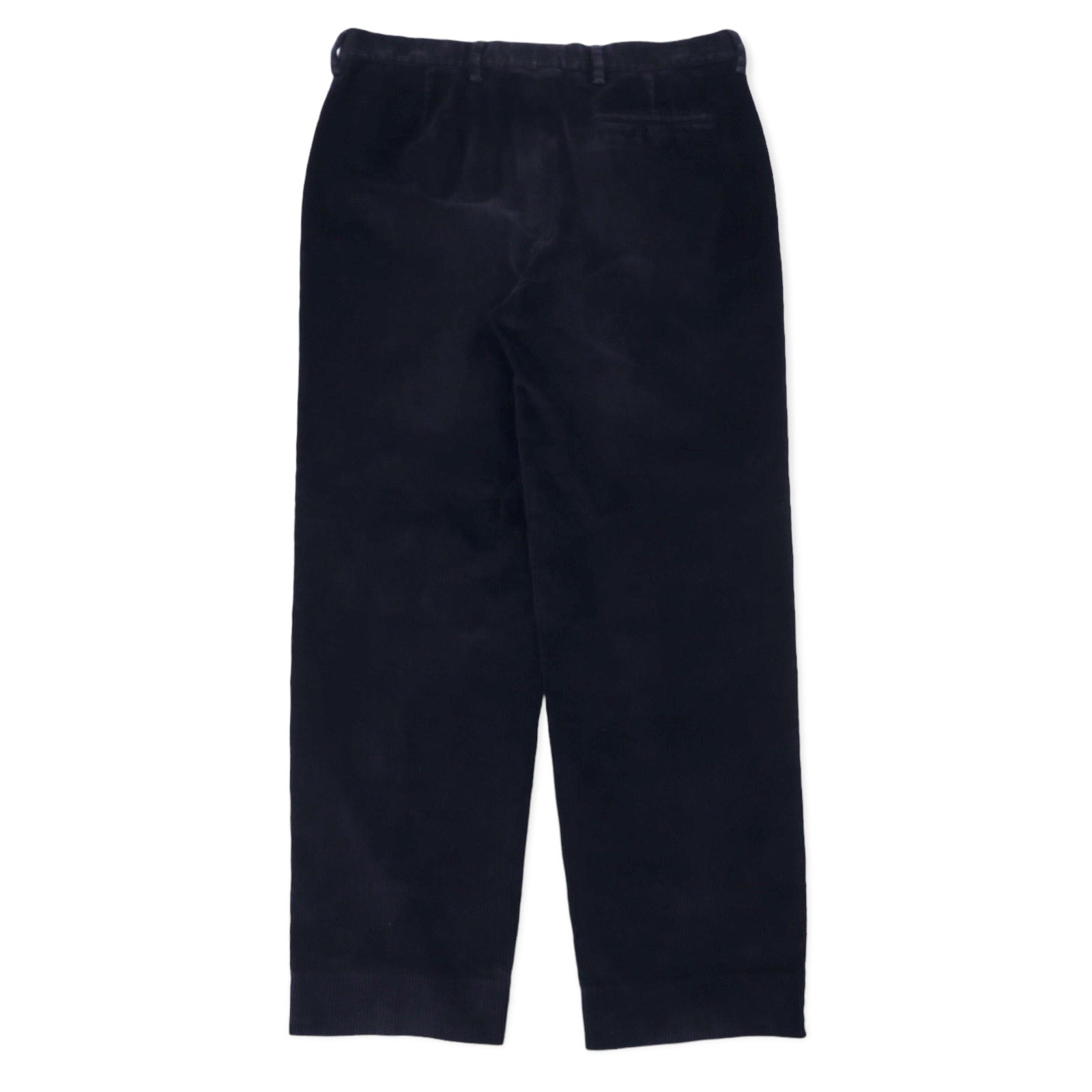 BURBERRY pantaloni ampi in velluto a coste con pinces 46 blu navy cotone made in Spain