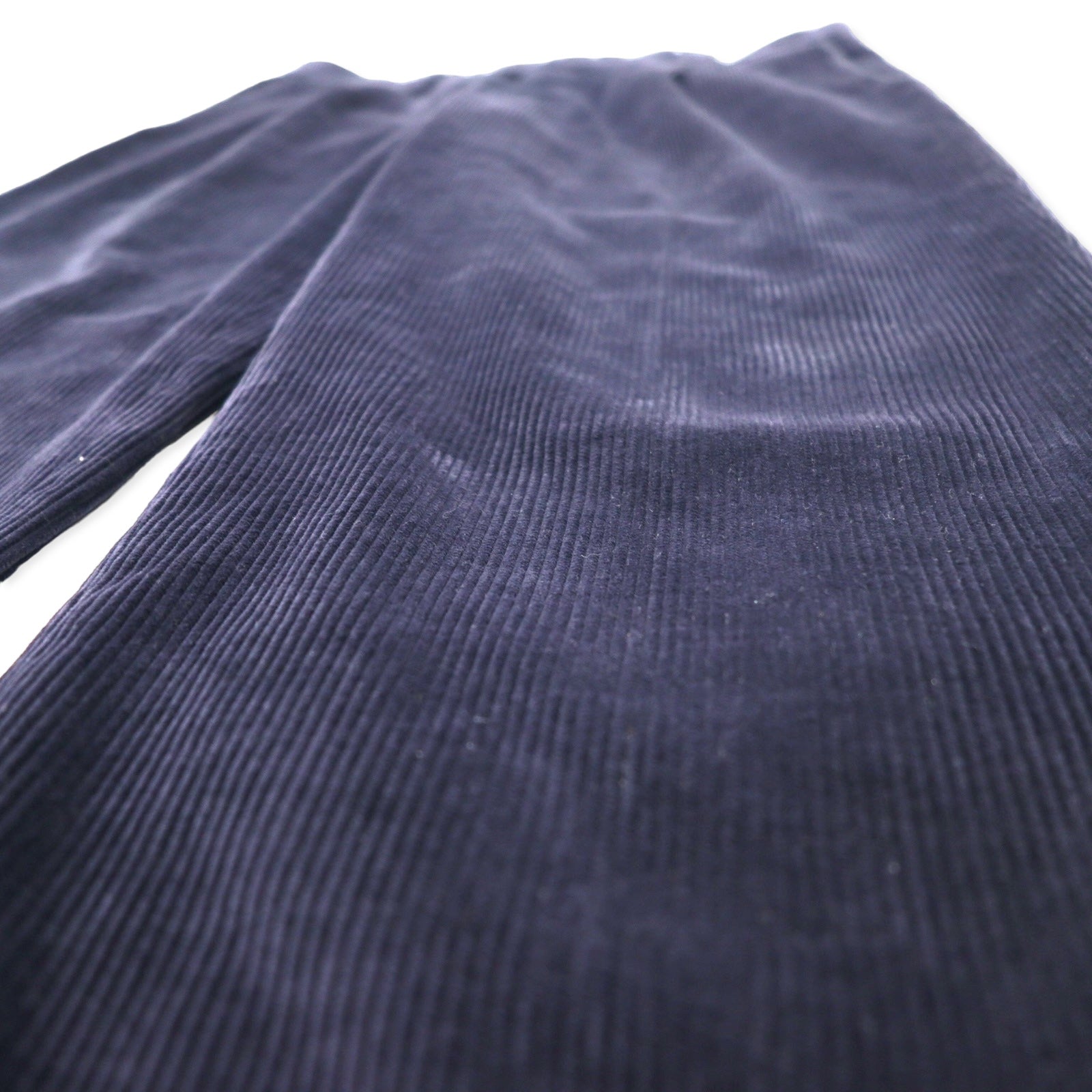 BURBERRY pantaloni ampi in velluto a coste con pinces 46 blu navy cotone made in Spain