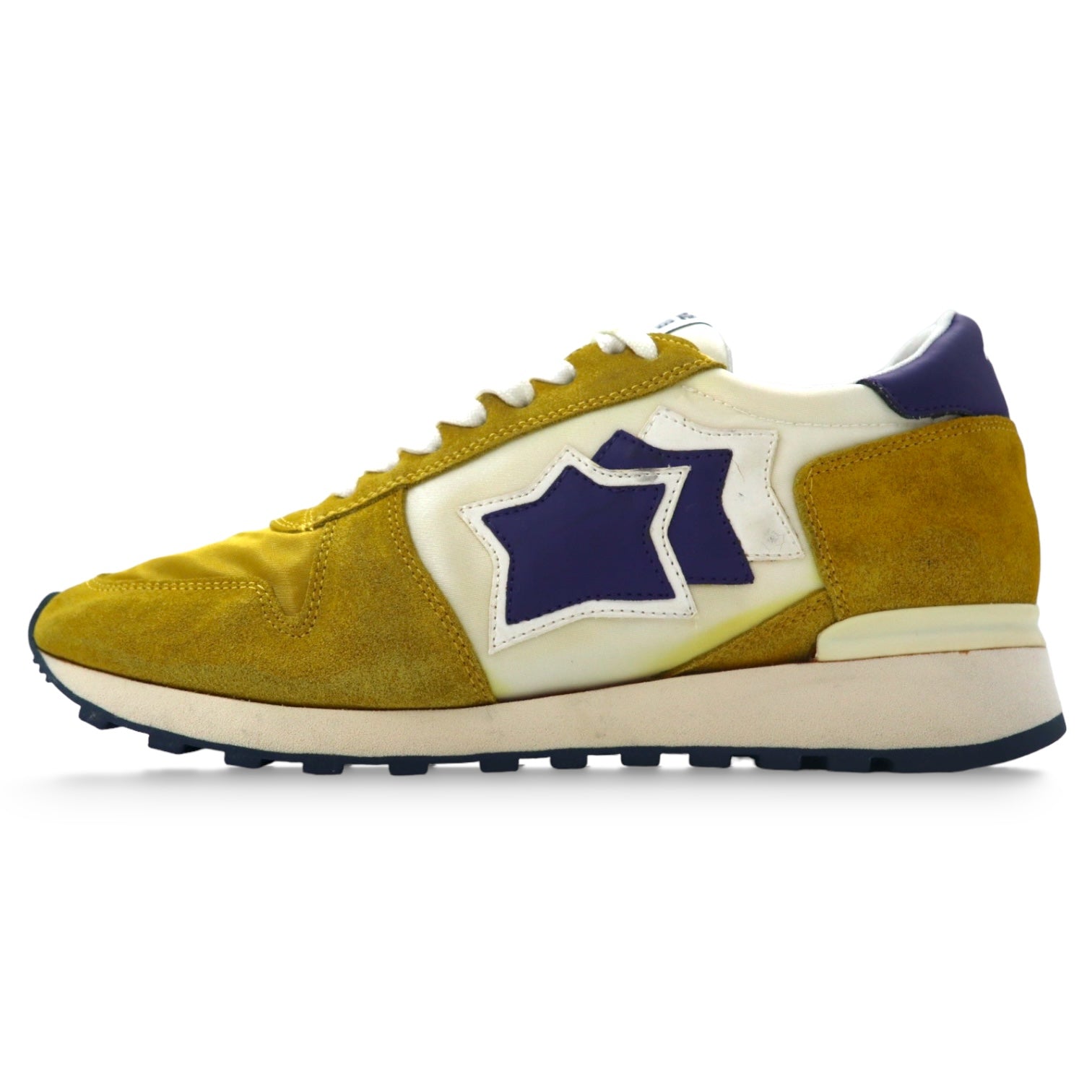 Atlantic STARS Sneakers 43 (27-27.5cm) Giallo Scamosciato Suola Vibram ARGO LOS ANGELES 86 Made in Italy