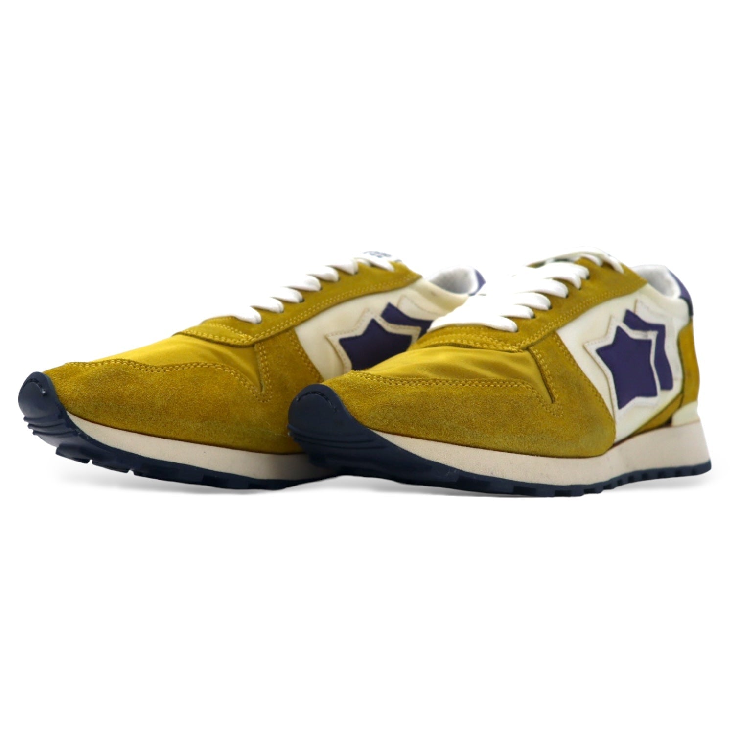 Atlantic STARS Sneakers 43 (27-27.5cm) Giallo Scamosciato Suola Vibram ARGO LOS ANGELES 86 Made in Italy