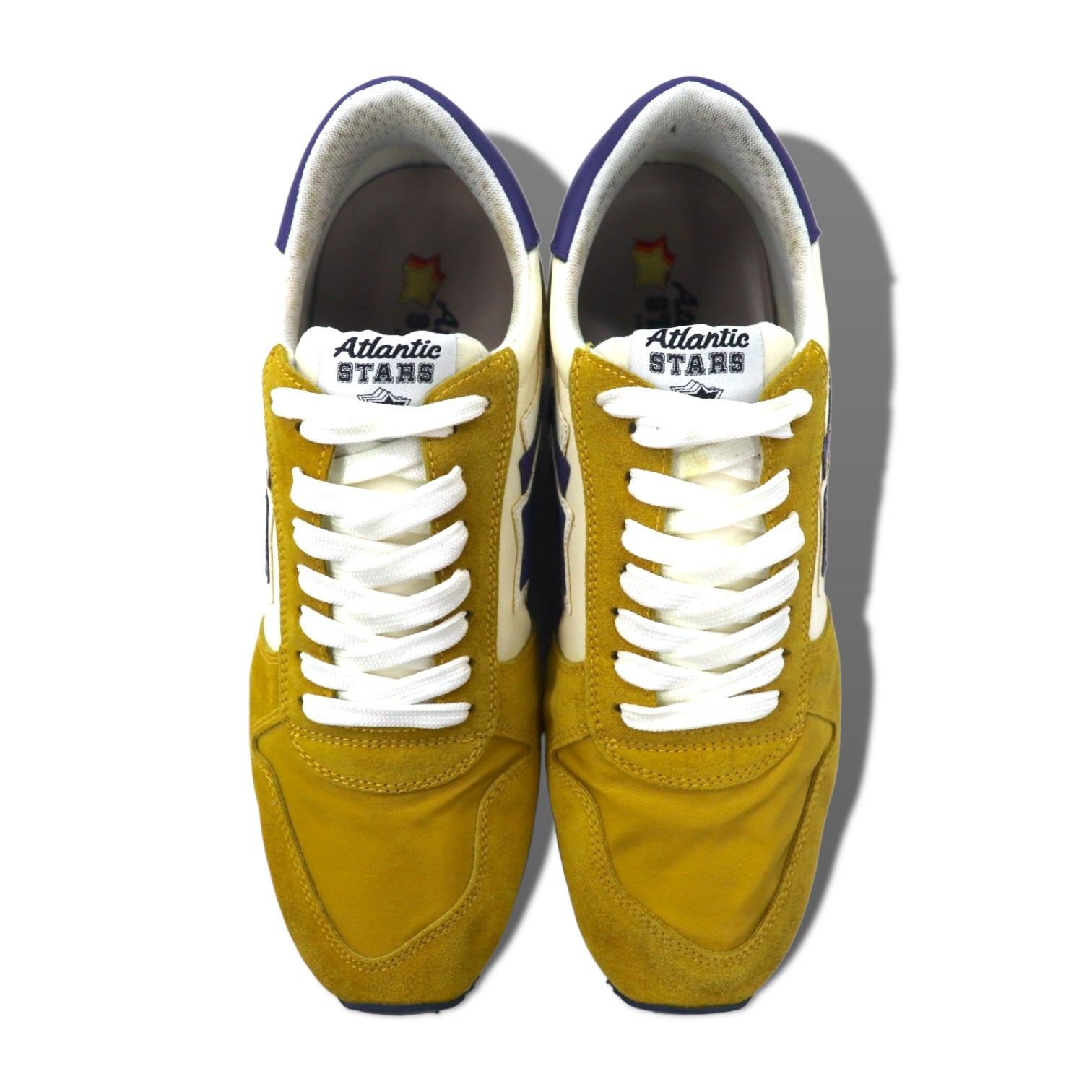Atlantic STARS Sneakers 43 (27-27.5cm) Giallo Scamosciato Suola Vibram ARGO LOS ANGELES 86 Made in Italy