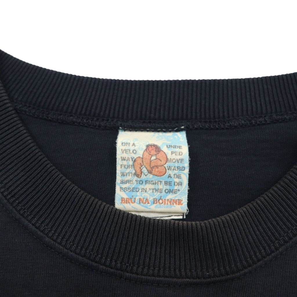BRU NA BOINNE T-shirt stampata M nero THE END mela cotone