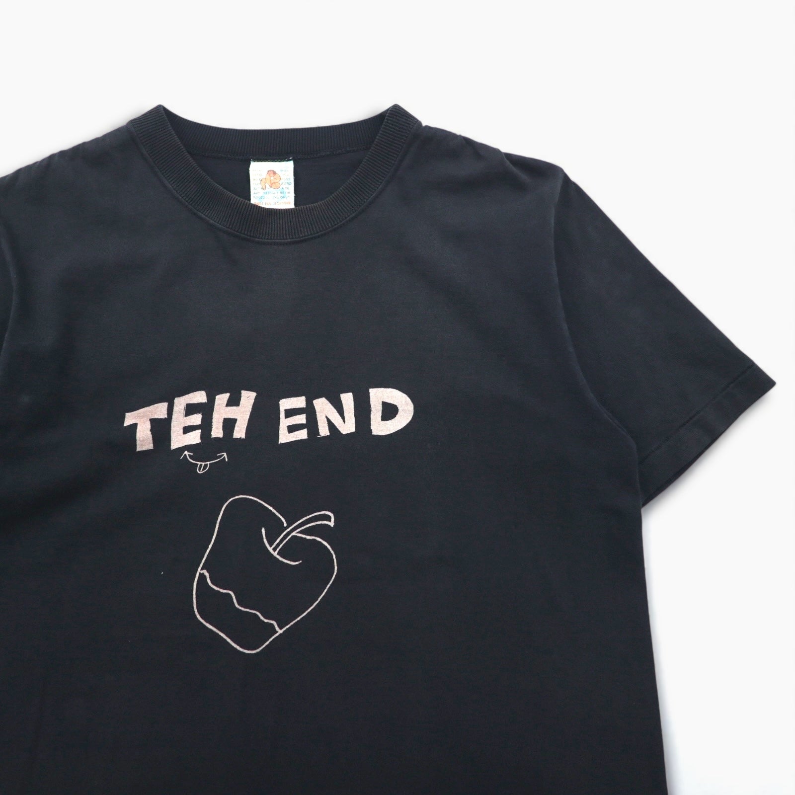 BRU NA BOINNE T-shirt stampata M nero THE END mela cotone
