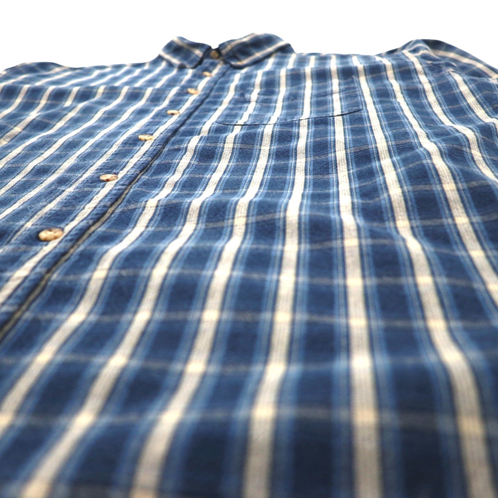 Camicia in flanella button-down Carhartt 2XL taglia grande a quadri blu in cotone