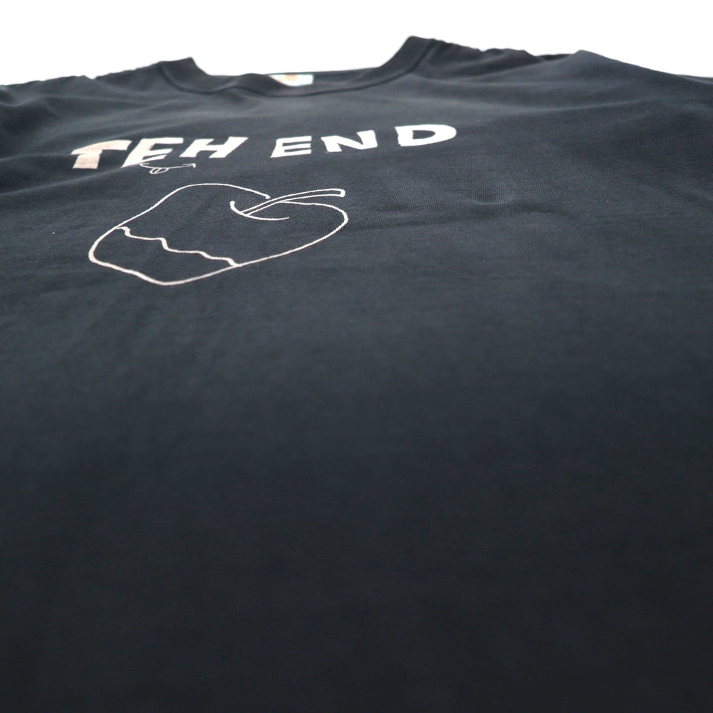 BRU NA BOINNE T-shirt stampata M nero THE END mela cotone
