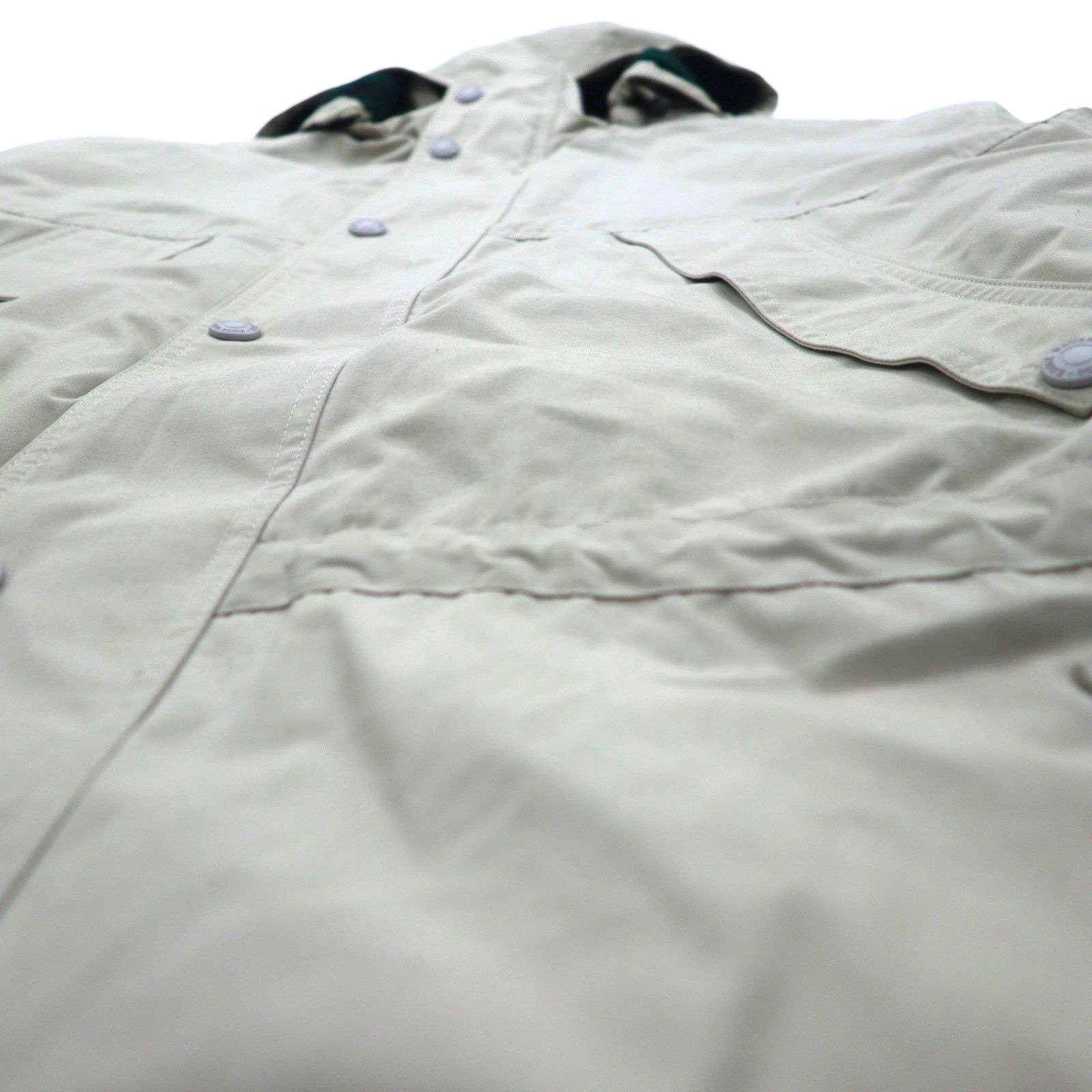 Eddie Bauer 90年代 65/35クロス マウンテンパーカー XL ベージュ フード着脱 ボア裏地 ドローコード
