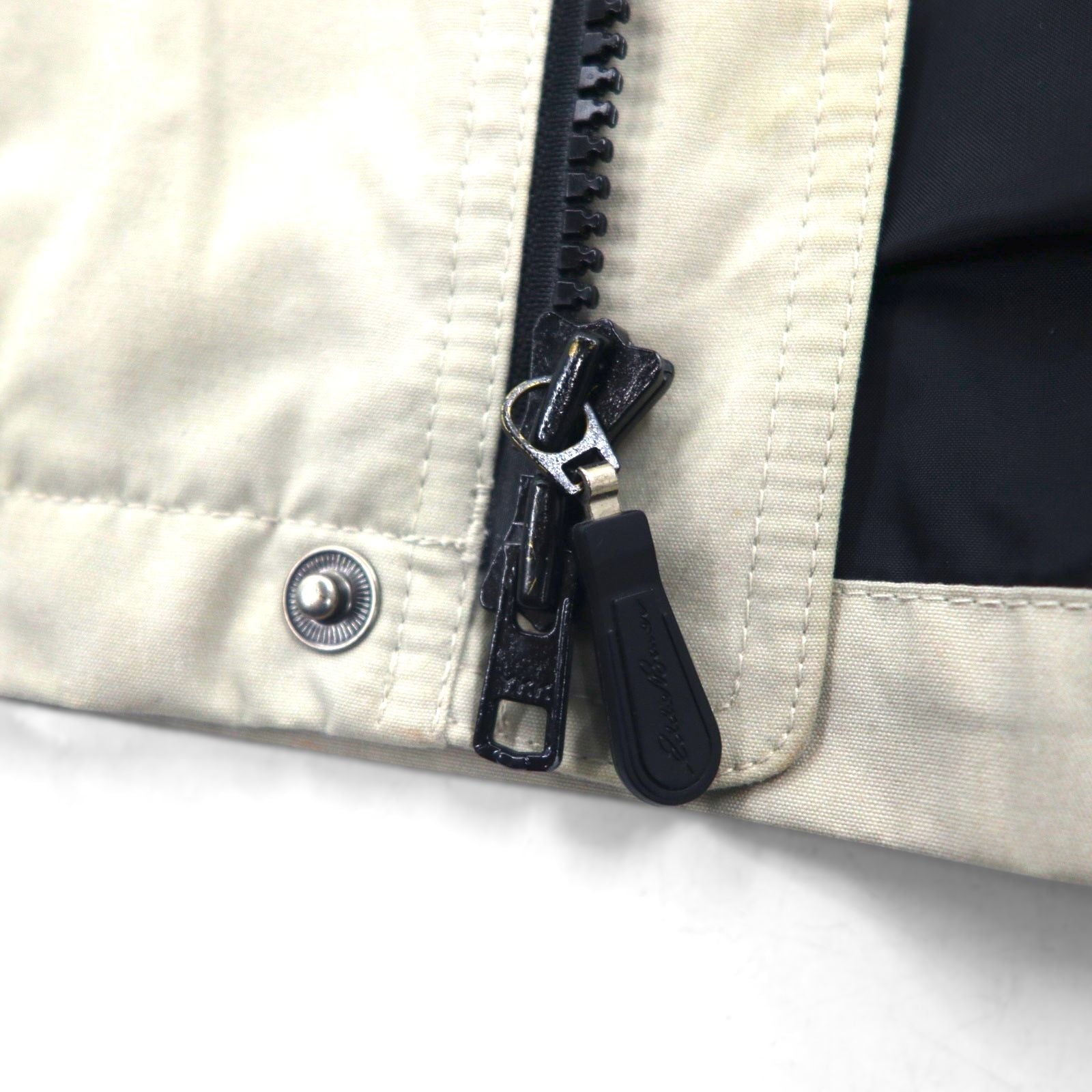 Eddie Bauer 90年代 65/35クロス マウンテンパーカー XL ベージュ フード着脱 ボア裏地 ドローコード