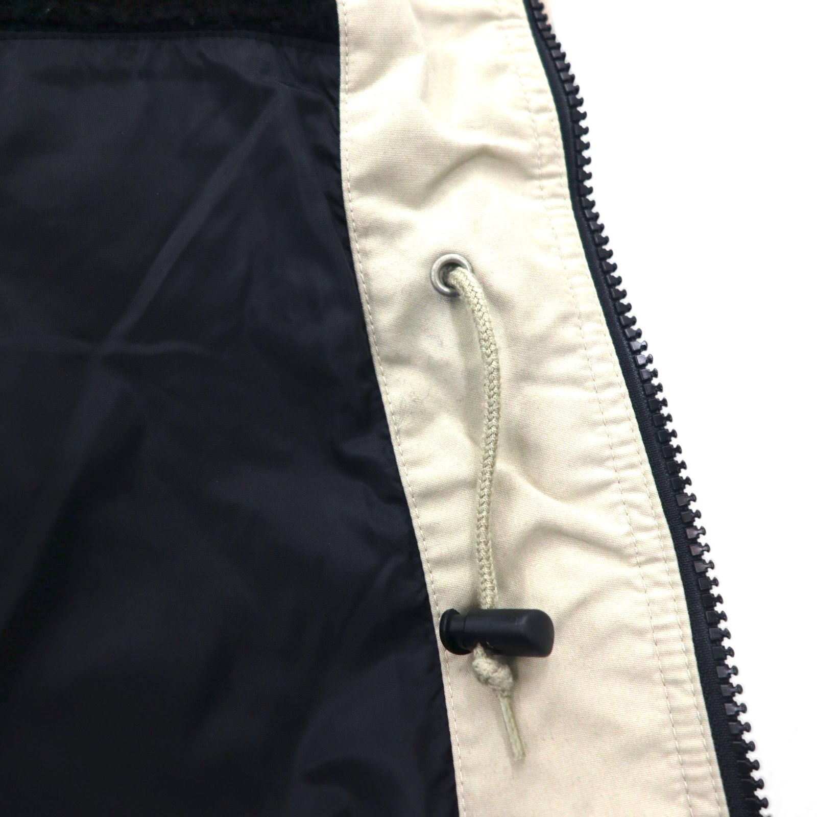 Eddie Bauer 90年代 65/35クロス マウンテンパーカー XL ベージュ フード着脱 ボア裏地 ドローコード