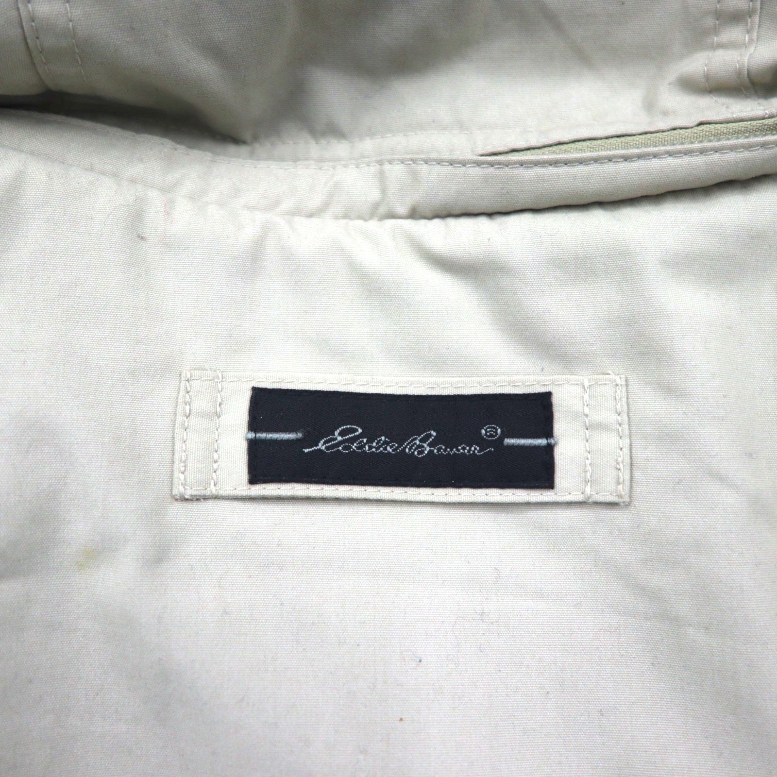Eddie Bauer 90年代 65/35クロス マウンテンパーカー XL ベージュ フード着脱 ボア裏地 ドローコード