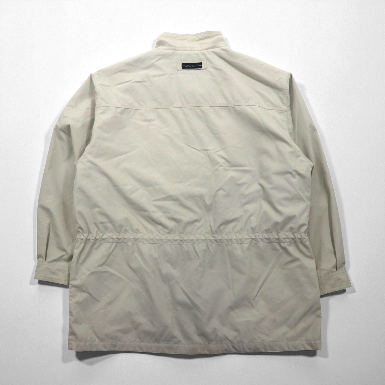 Eddie Bauer 90年代 65/35クロス マウンテンパーカー XL ベージュ フード着脱 ボア裏地 ドローコード