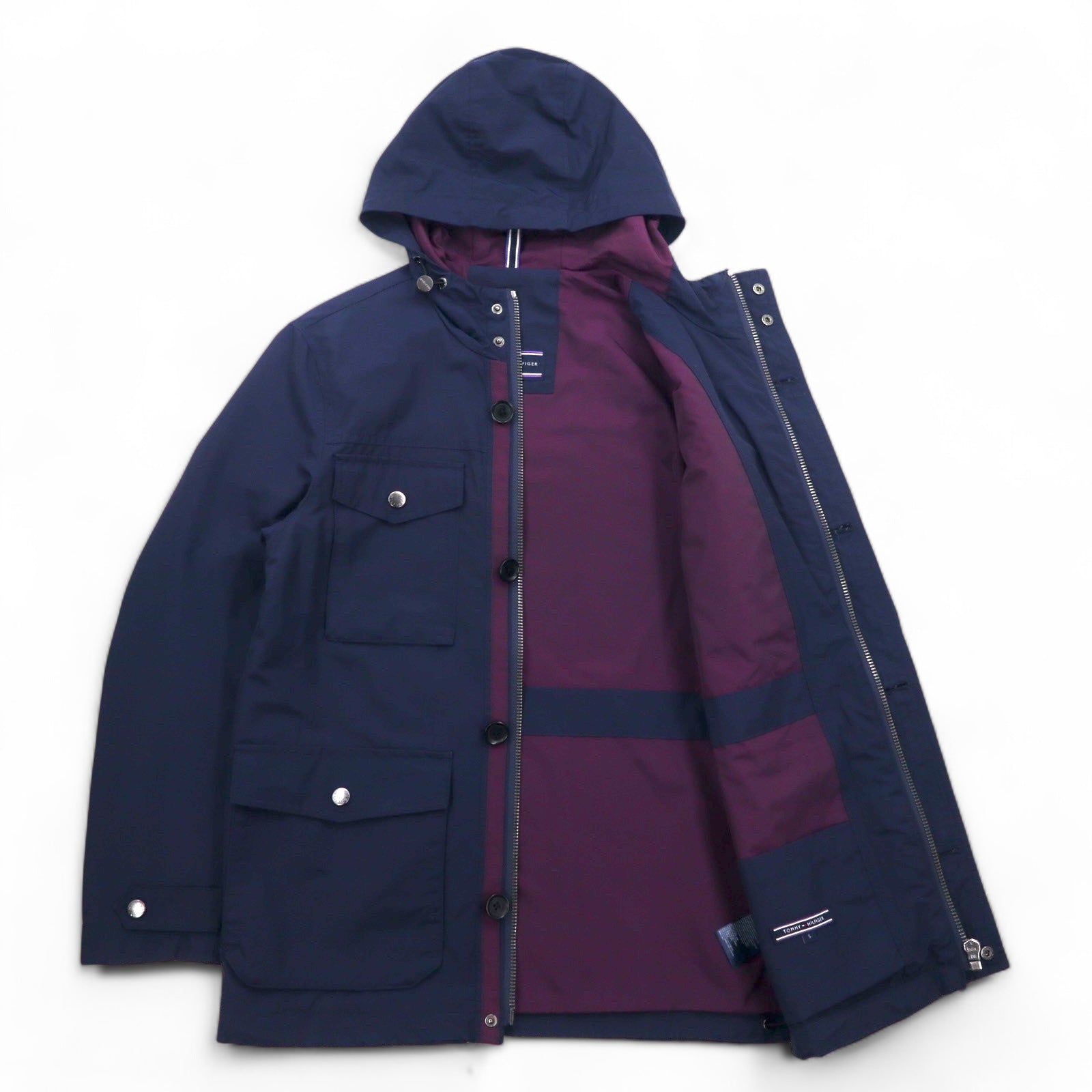 TOMMY HILFIGER 60/40 Cross Field Parka Mountain Parka S Navy Cotone Nylon Coulisse