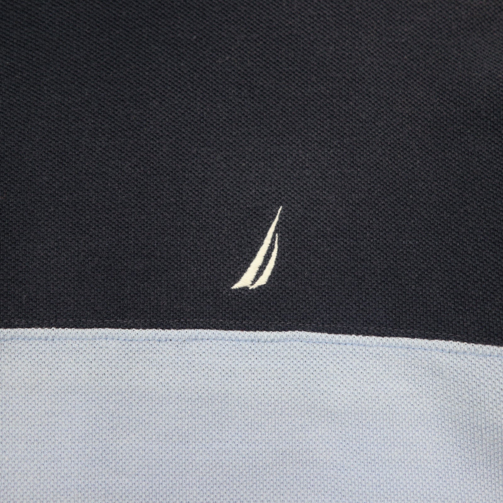 NAUTICA Polo XL Blu navy bianco cotone piqué logo ricamato