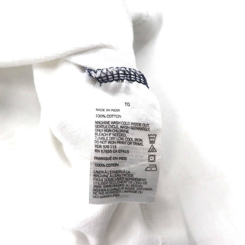 NAUTICA ポロシャツ XL ネイビー ブルー ホワイト コットン 鹿の子 ワンポイントロゴ刺繍