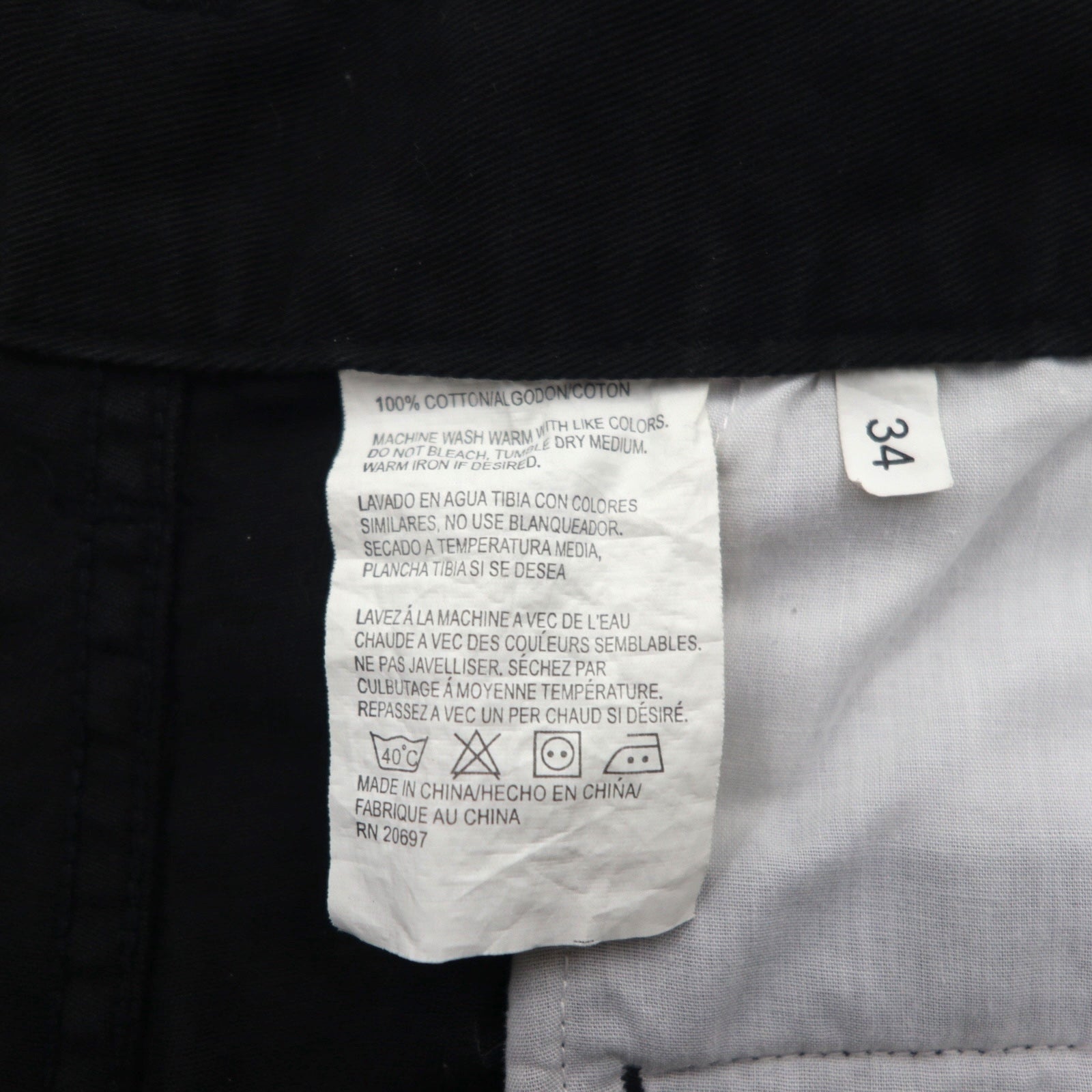 Dickies ショート カーゴパンツ ハーフパンツ L ブラック コットン