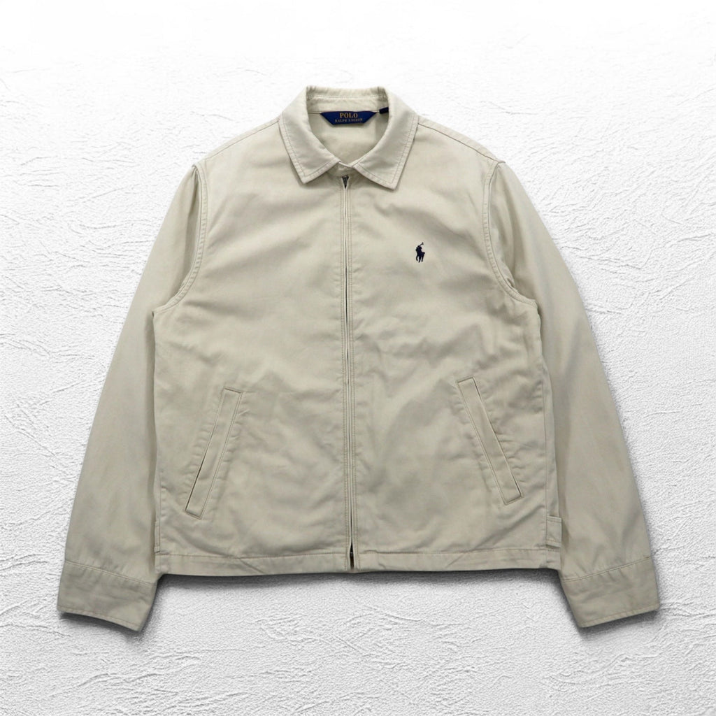 POLO RALPH LAUREN Giacca Harrington Swingtop M Beige con Ricamo Piccolo Pony