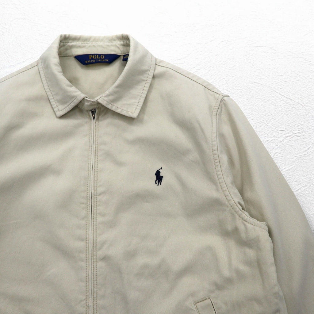 POLO RALPH LAUREN Giacca Harrington Swingtop M Beige con Ricamo Piccolo Pony
