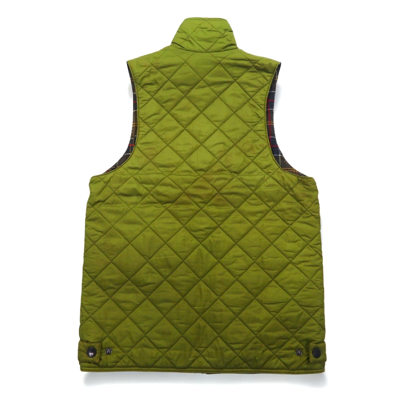 Barbour イングランド製 キルティングベスト S カーキ FLYWEIGHT WAISTCOAT D910