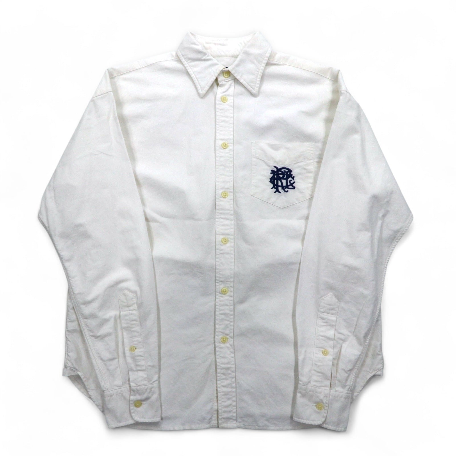 POLO RALPH LAUREN Camicia Oxford Classica M Bianco Cotone Ricamo Taschino sul petto