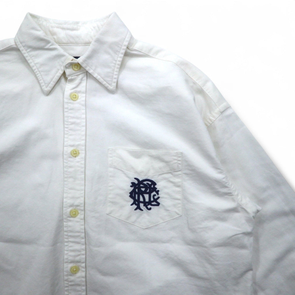 POLO RALPH LAUREN Camicia Oxford Classica M Bianco Cotone Ricamo Taschino sul petto