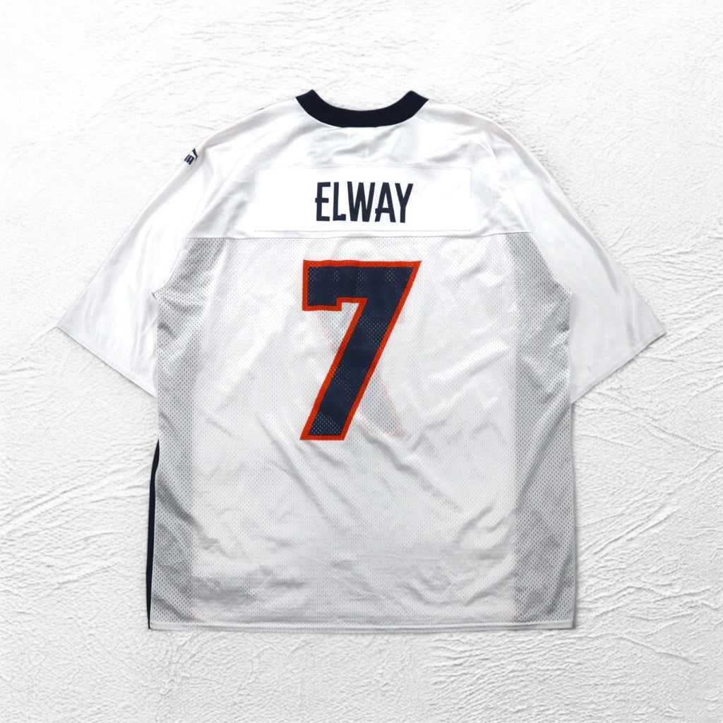 PUMA 90年代 USA製 NFL メッシュ ゲームシャツ Tシャツ 2XL ホワイト BRONCOS ナンバリング