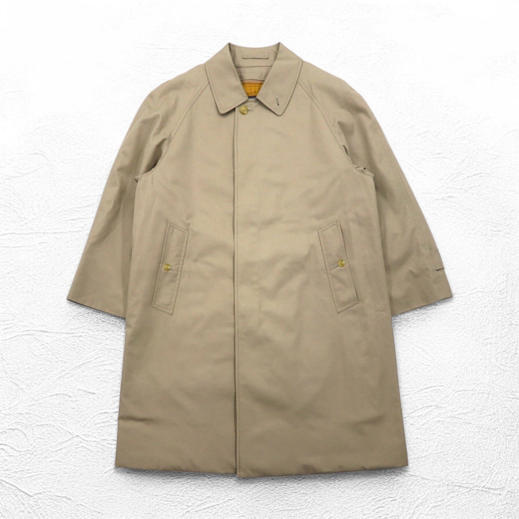 Burberrys anni '80 Bal Collar Coat M Beige Fodera Nova Check Removibile