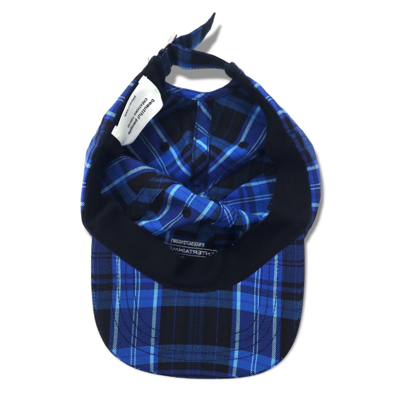 beautiful people BP Logo Cappellino Taglia unica Blu Quadri Poliestere Cotone 1145511945 Made in Japan