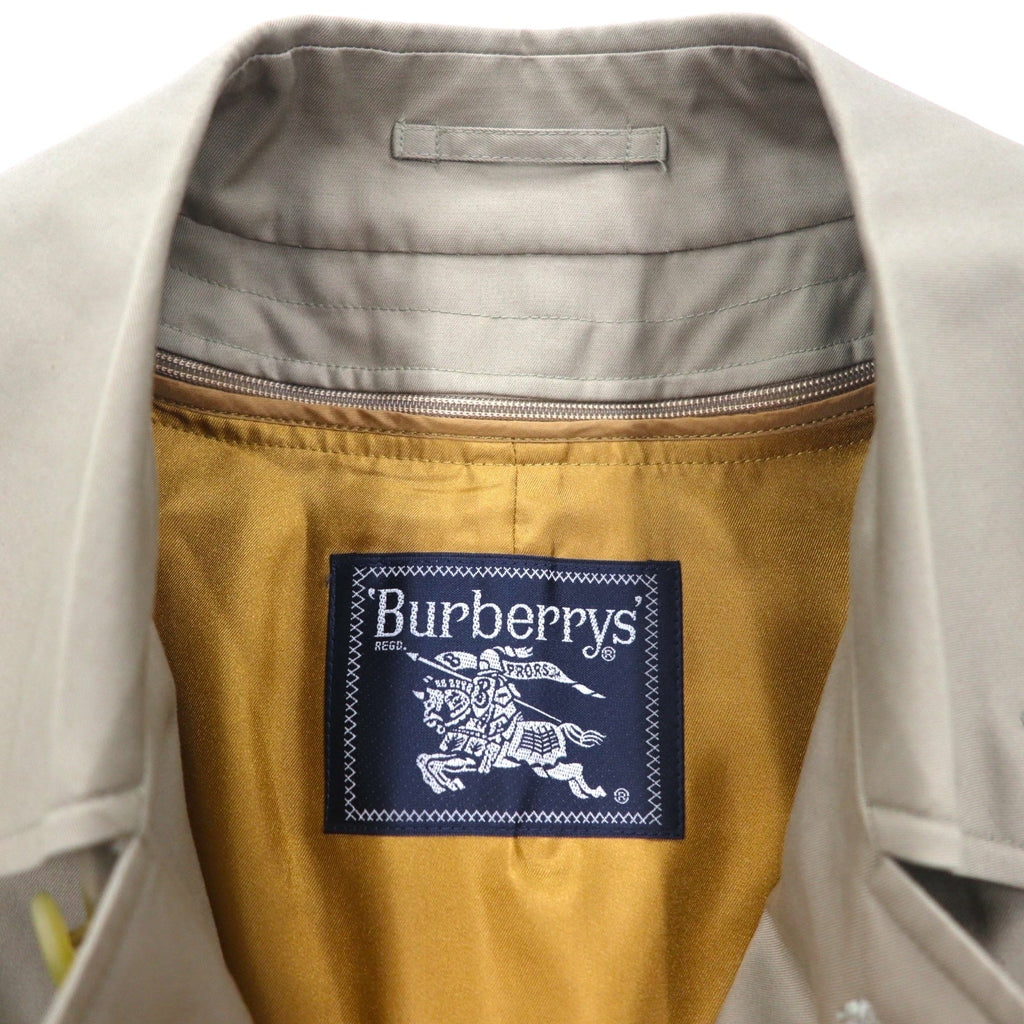 Burberrys anni '80 Bal Collar Coat M Beige Fodera Nova Check Removibile
