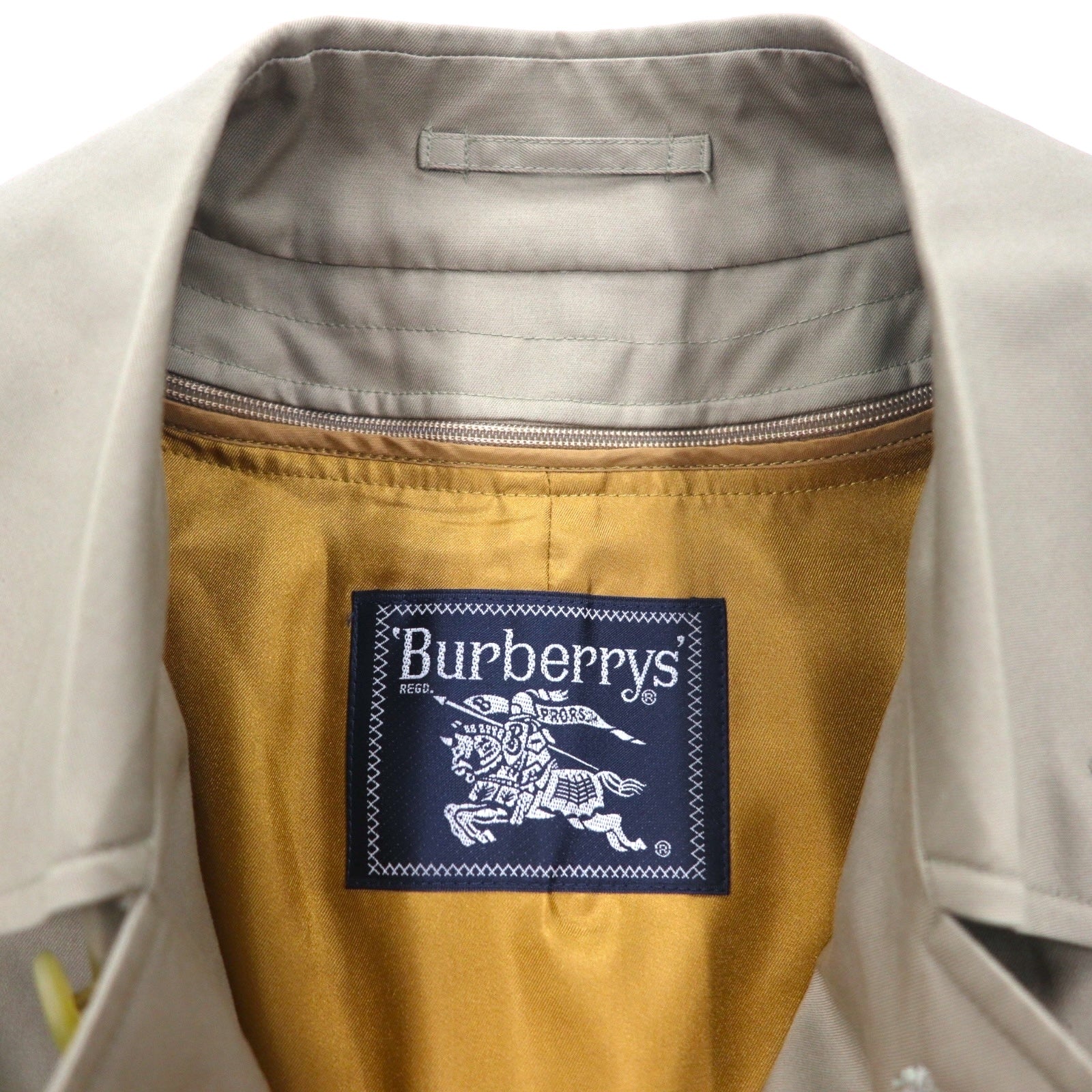 Burberrys anni '80 Bal Collar Coat M Beige Fodera Nova Check Removibile