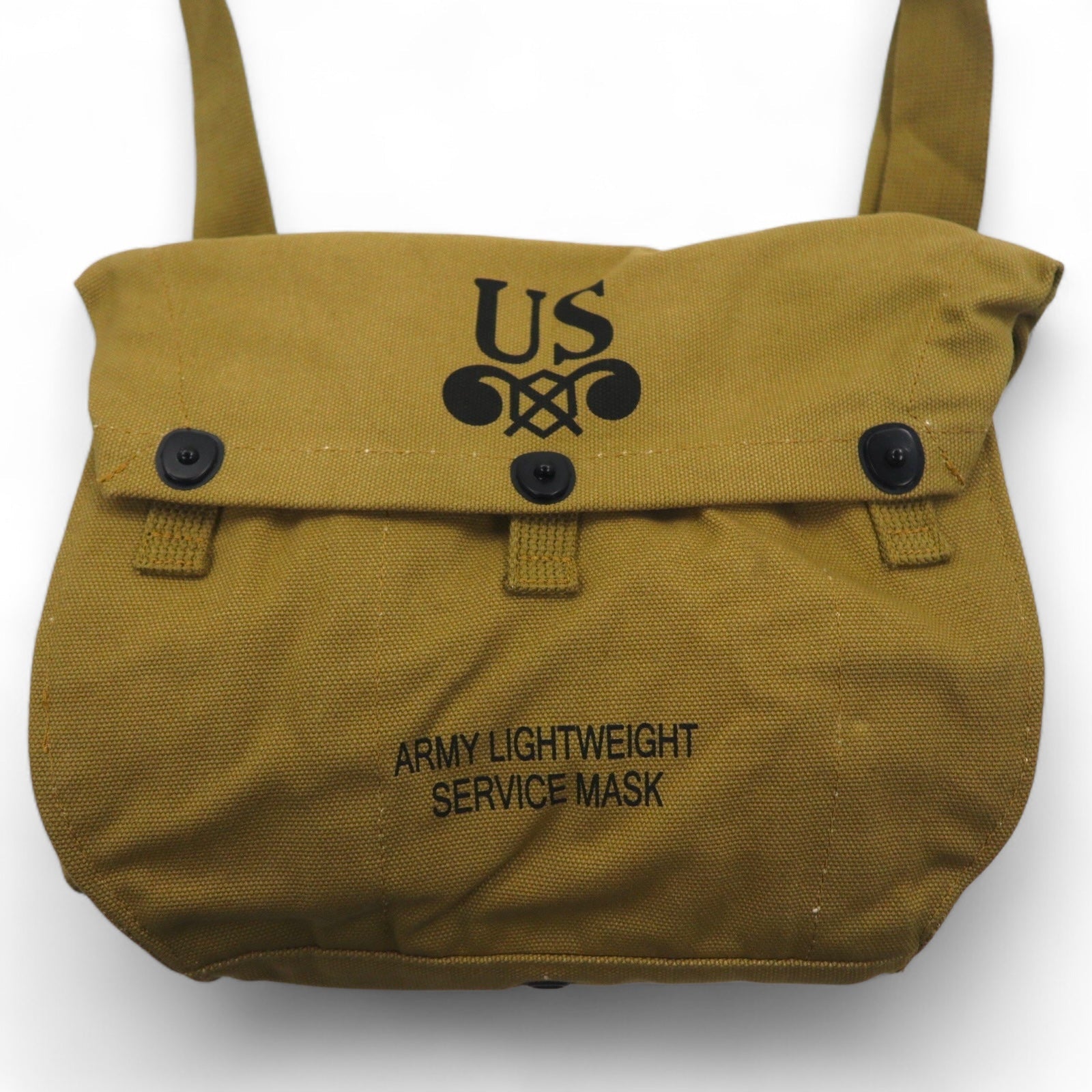 Borsa per maschera antigas US ARMY WW2 M6, borsa a tracolla, tela, stencil, militare YMCL KY, mai usata