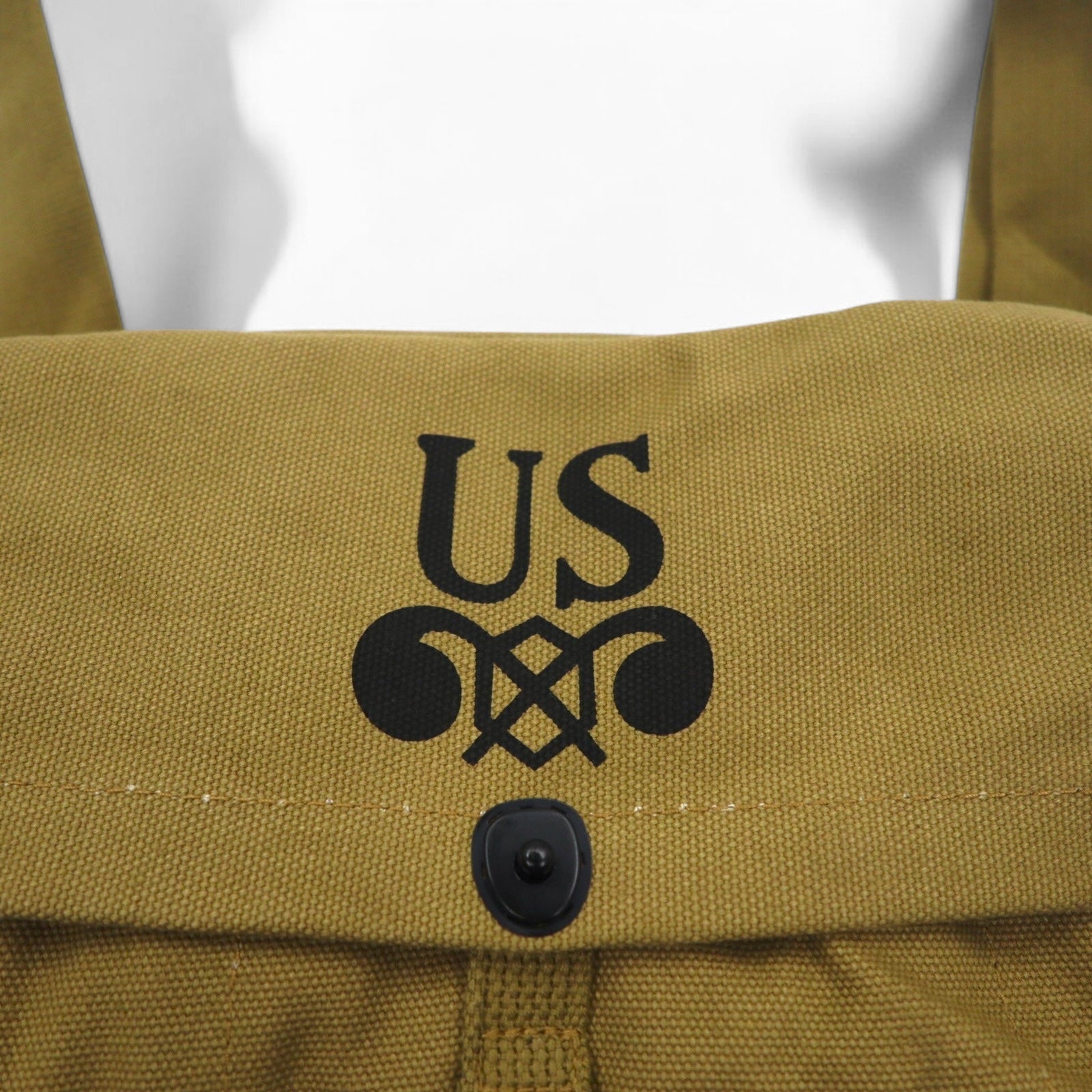 Borsa per maschera antigas US ARMY WW2 M6, borsa a tracolla, tela, stencil, militare YMCL KY, mai usata