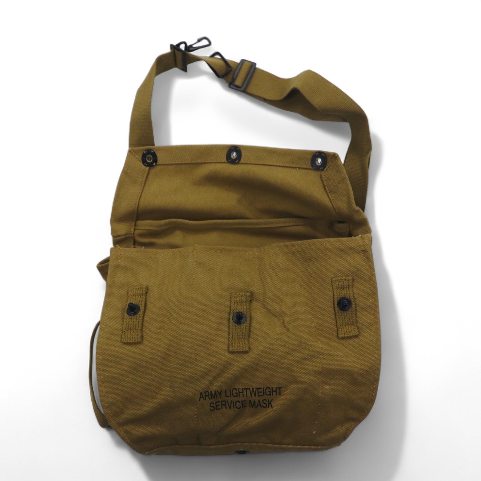 Borsa per maschera antigas US ARMY WW2 M6, borsa a tracolla, tela, stencil, militare YMCL KY, mai usata