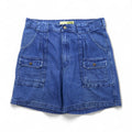 Cabela's デニム ブッシュ ショートパンツ 7-POCKET HIKER ハーフパンツ L インディゴ ブルー フロントポケット