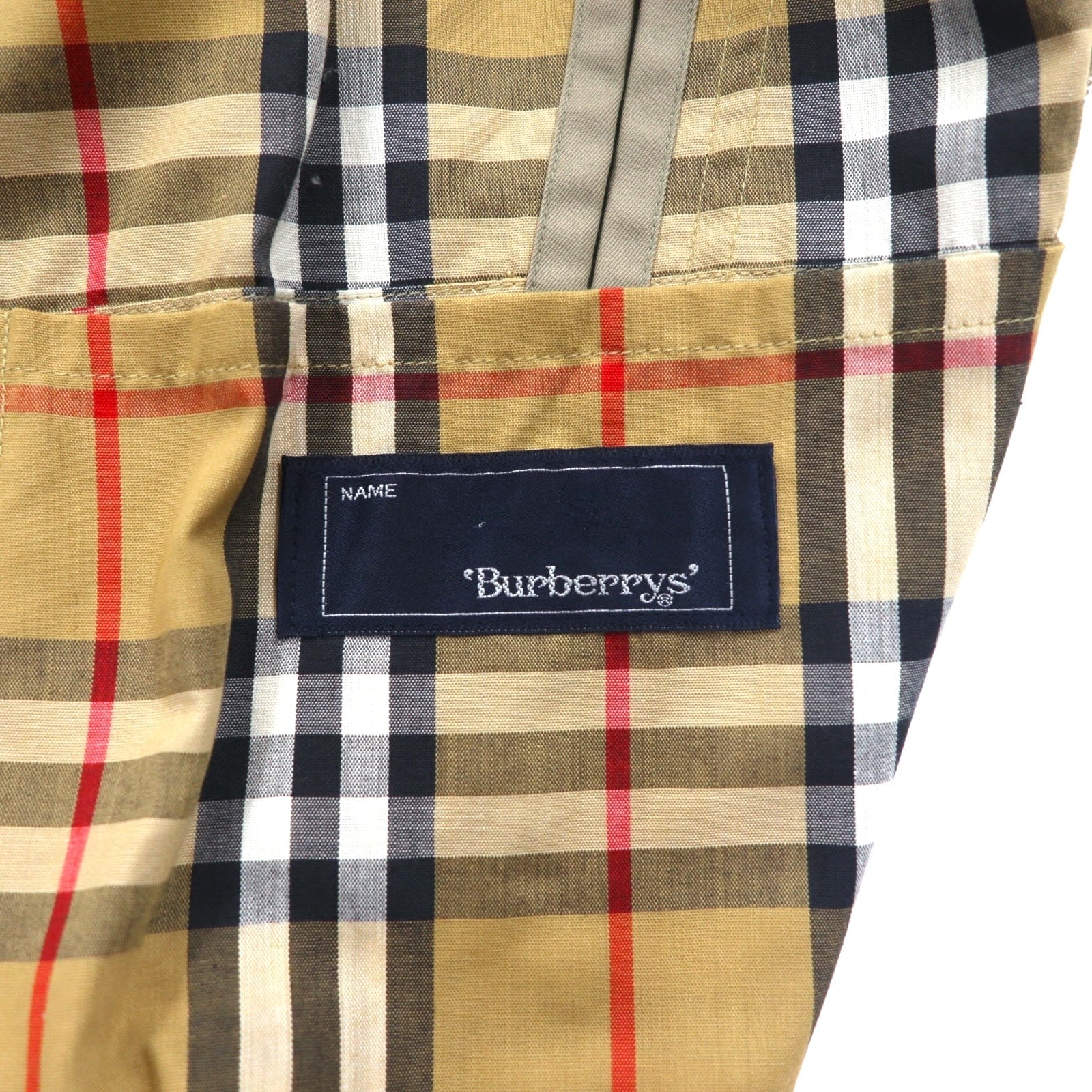 Burberrys anni '80 Bal Collar Coat M Beige Fodera Nova Check Removibile