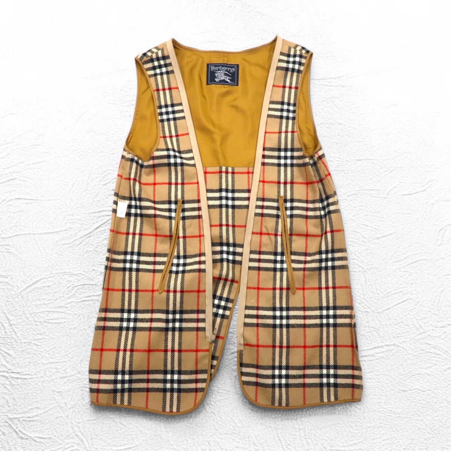 Burberrys anni '80 Bal Collar Coat M Beige Fodera Nova Check Removibile