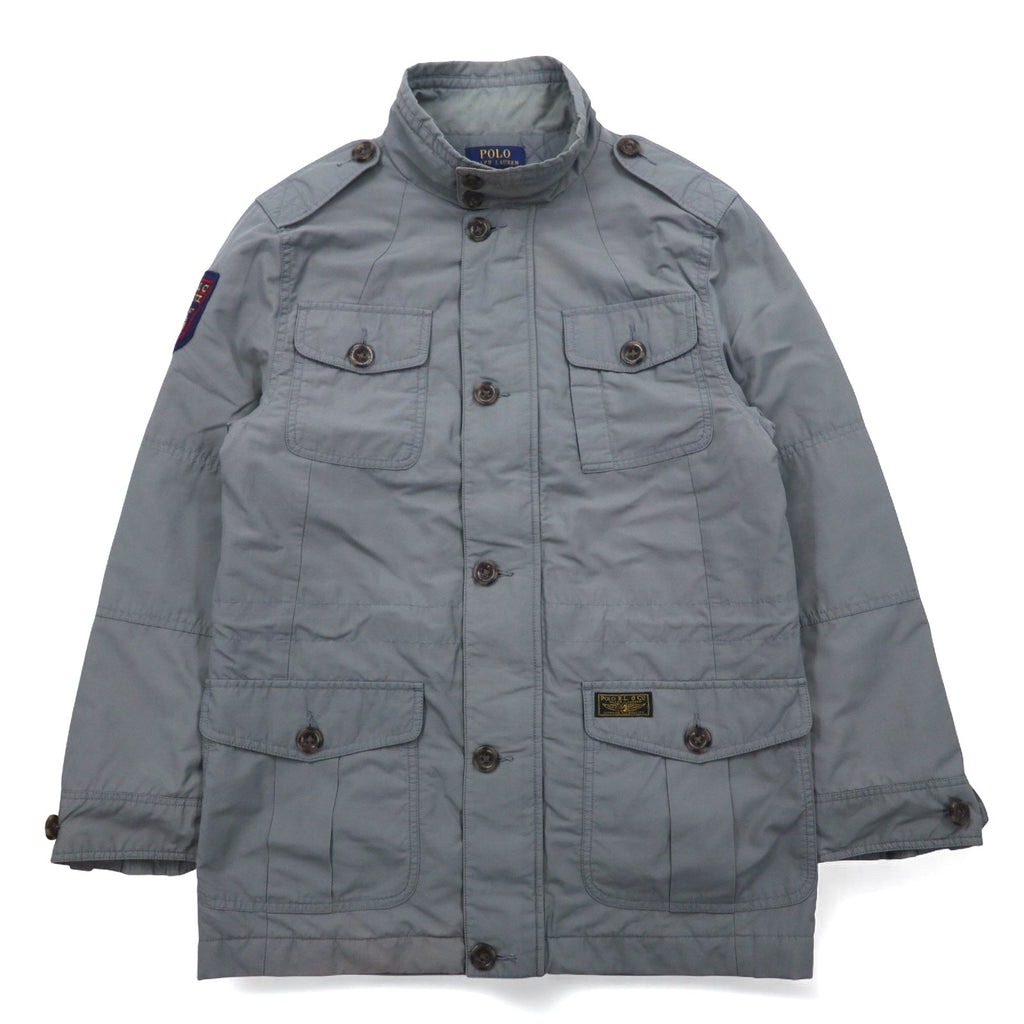 POLO RALPH LAUREN M-65 フィールドジャケット ミリタリージャケット L グレー ロゴワッペン