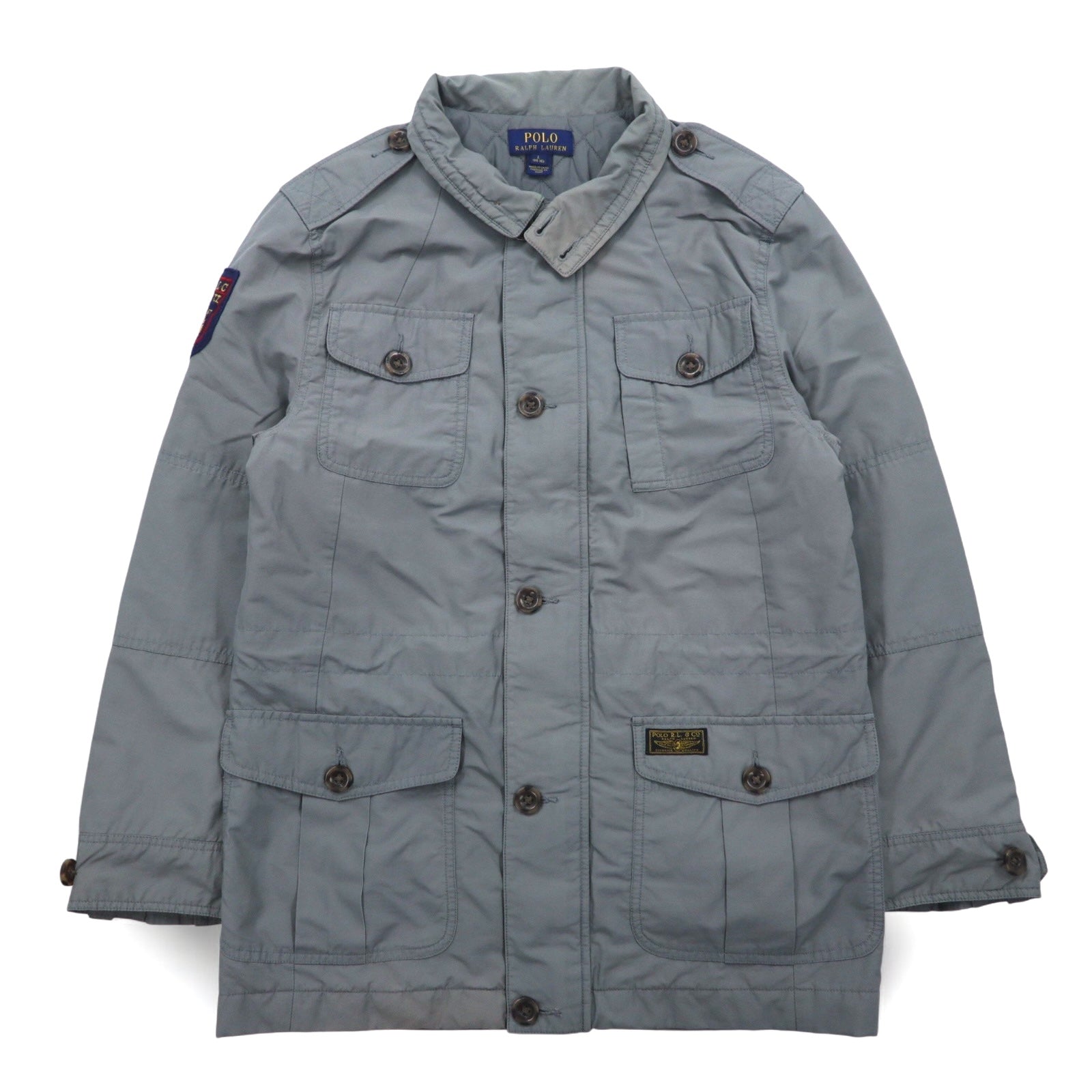 POLO RALPH LAUREN Giacca da campo M-65 Giacca militare L Grigio Toppa con logo
