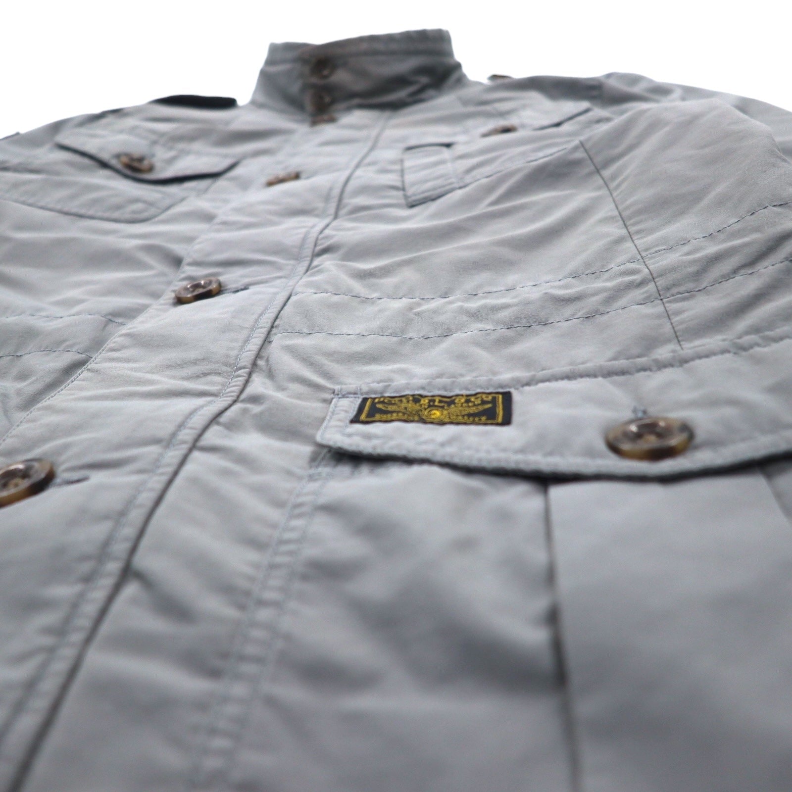 POLO RALPH LAUREN Giacca da campo M-65 Giacca militare L Grigio Toppa con logo