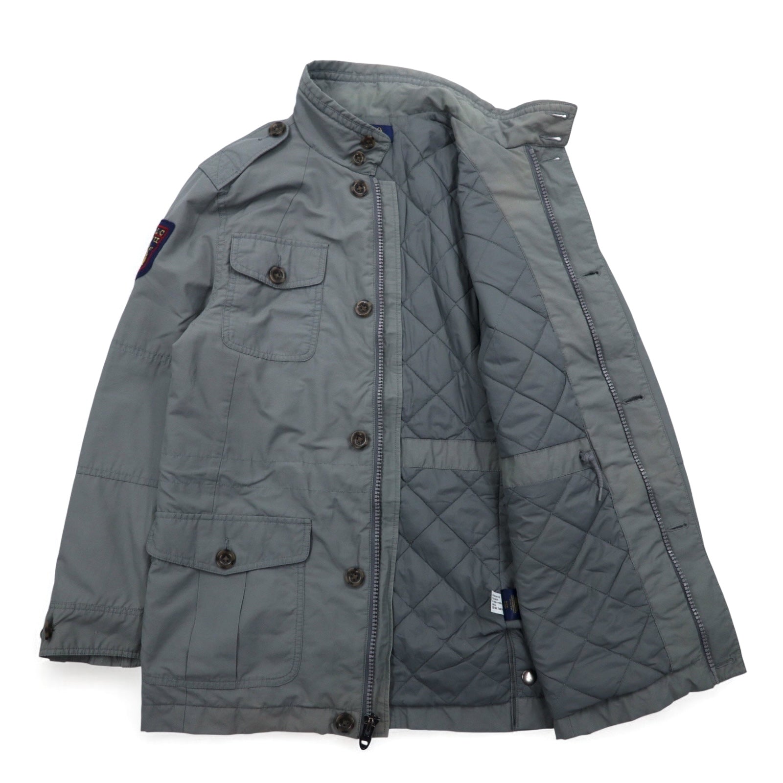 POLO RALPH LAUREN Giacca da campo M-65 Giacca militare L Grigio Toppa con logo