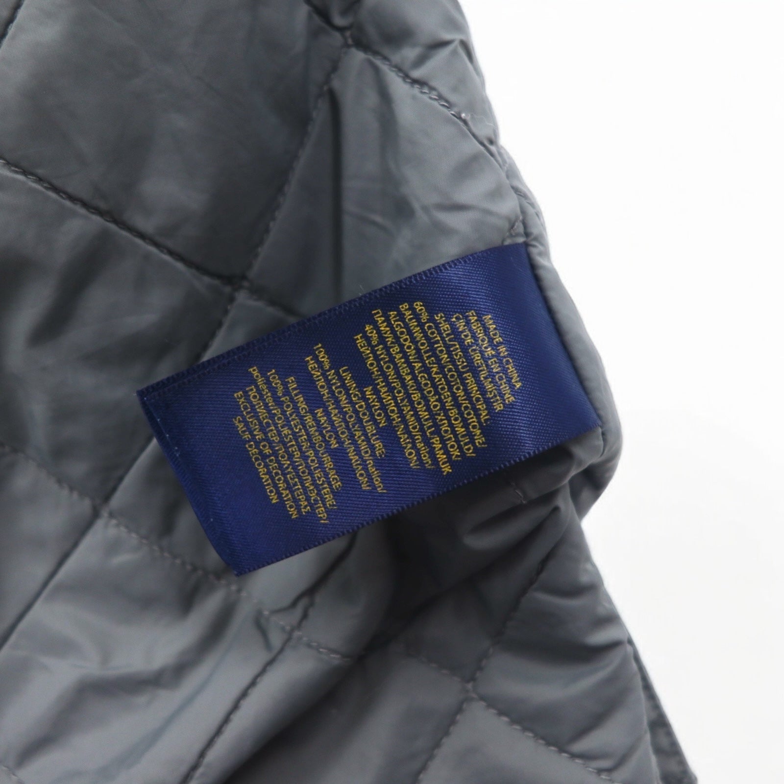 POLO RALPH LAUREN Giacca da campo M-65 Giacca militare L Grigio Toppa con logo