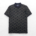 Polo vintage anni '90 BIG DOGS Anni '90 Polo XL nera fantasia ananas botanica taglia grande