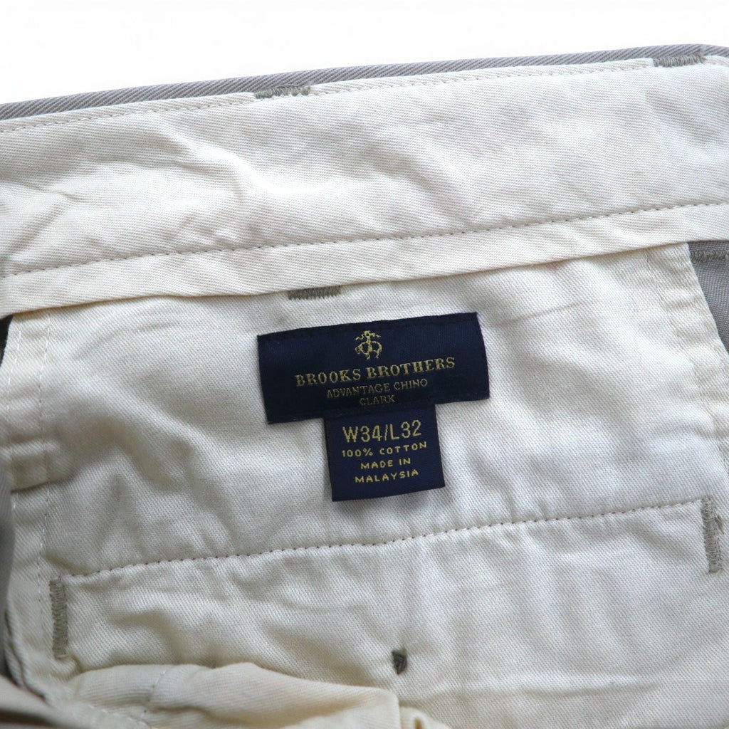 Brooks Brothers Pantaloni Chino L Beige Cotone ADVANTAGE CHINO CLARK