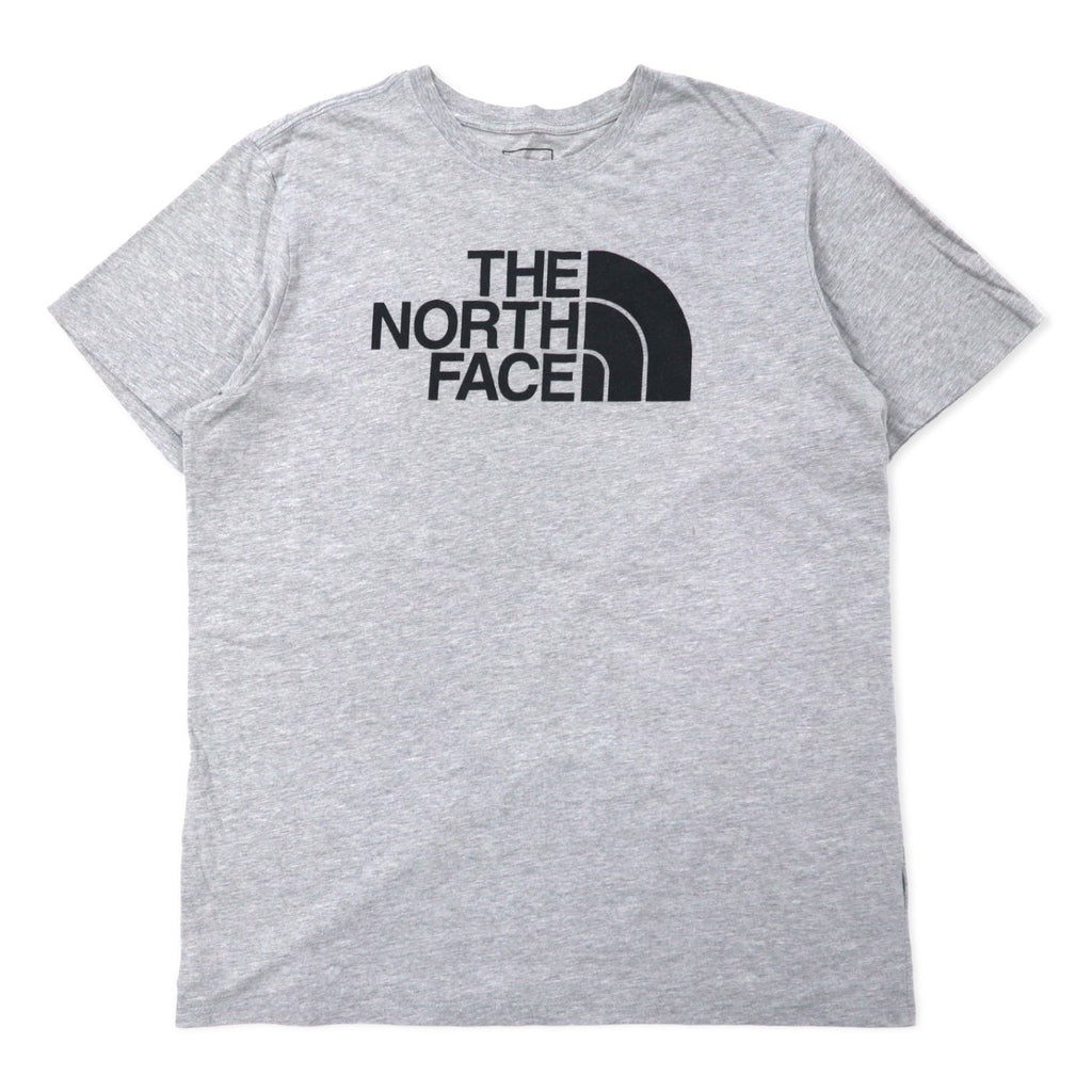 T-shirt THE NORTH FACE con stampa logo XL grigia in cotone, taglia USA, prodotta a El Salvador