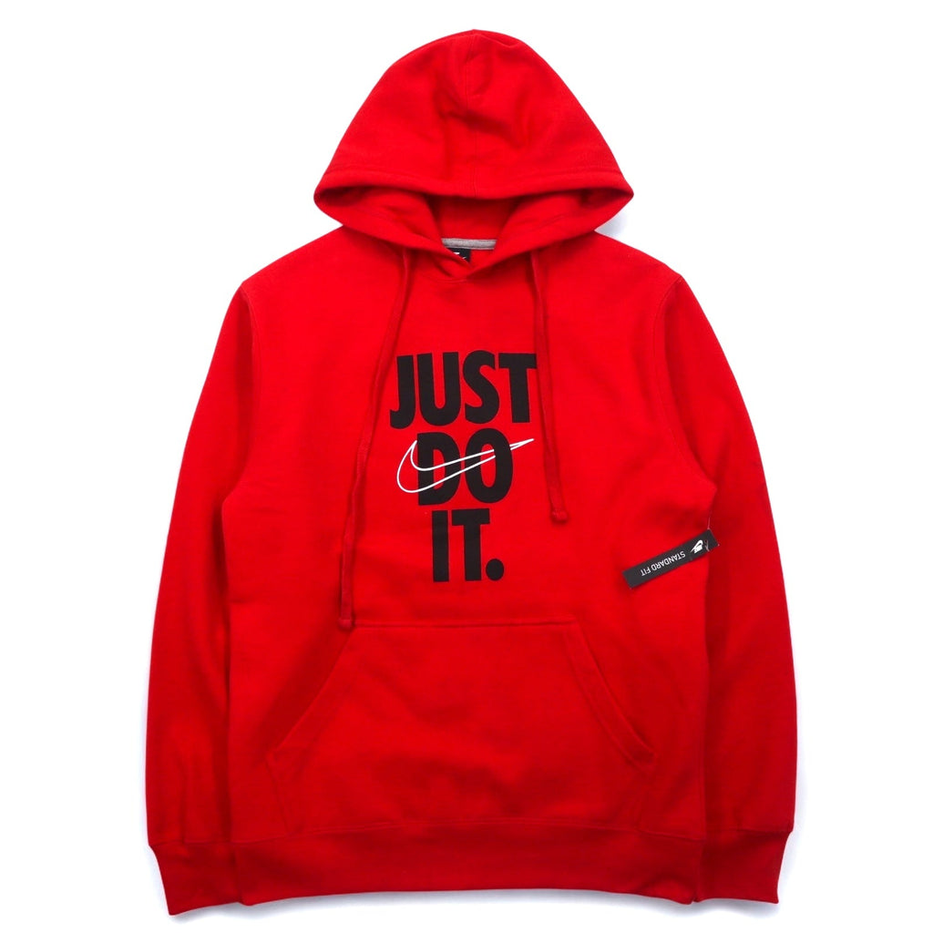 NIKE Felpa con cappuccio pullover S rossa Just Do It Hoodie 928717-657 Prodotto in Pakistan Nuovo con etichette