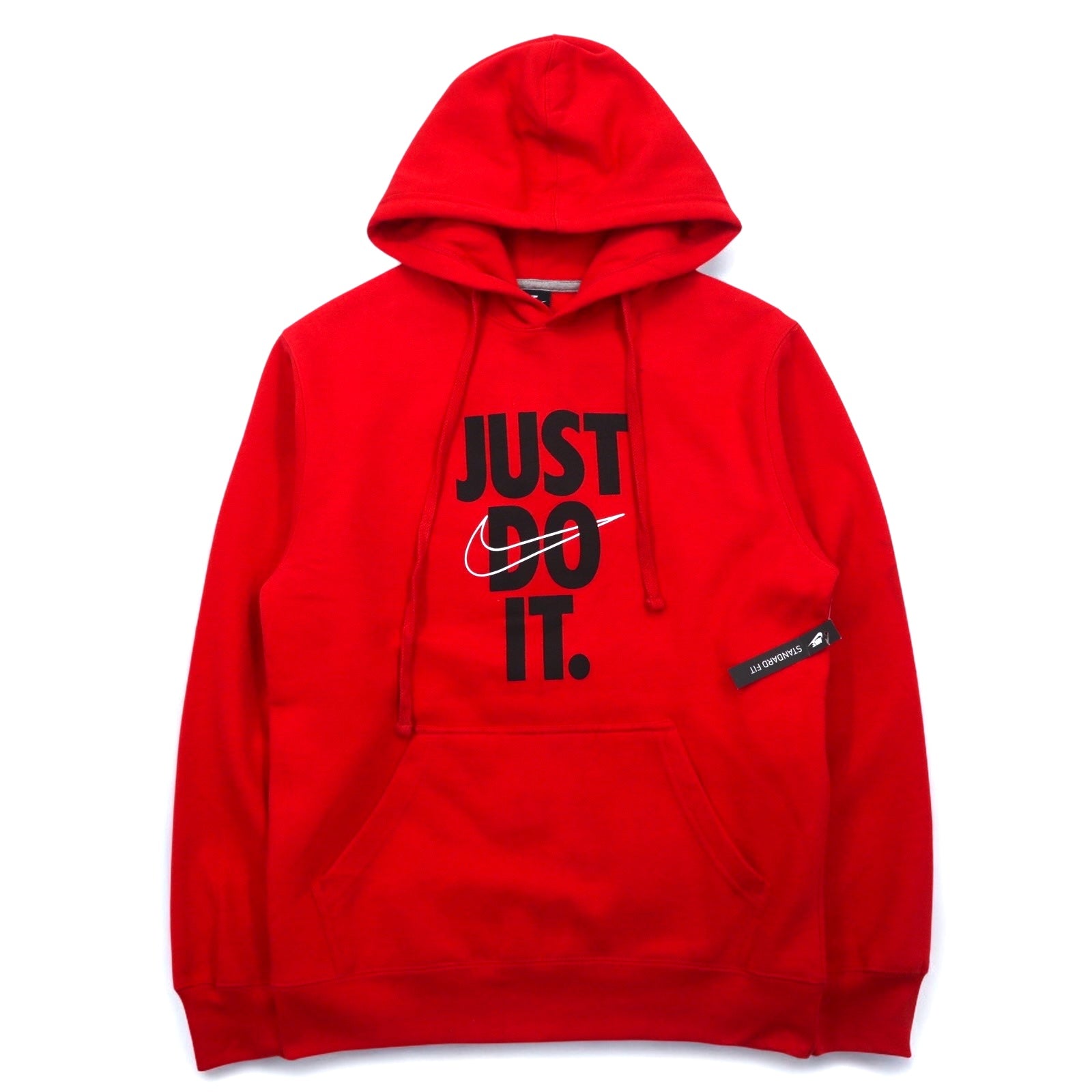 NIKE Felpa con cappuccio pullover S rossa Just Do It Hoodie 928717-657 Prodotto in Pakistan Nuovo con etichette