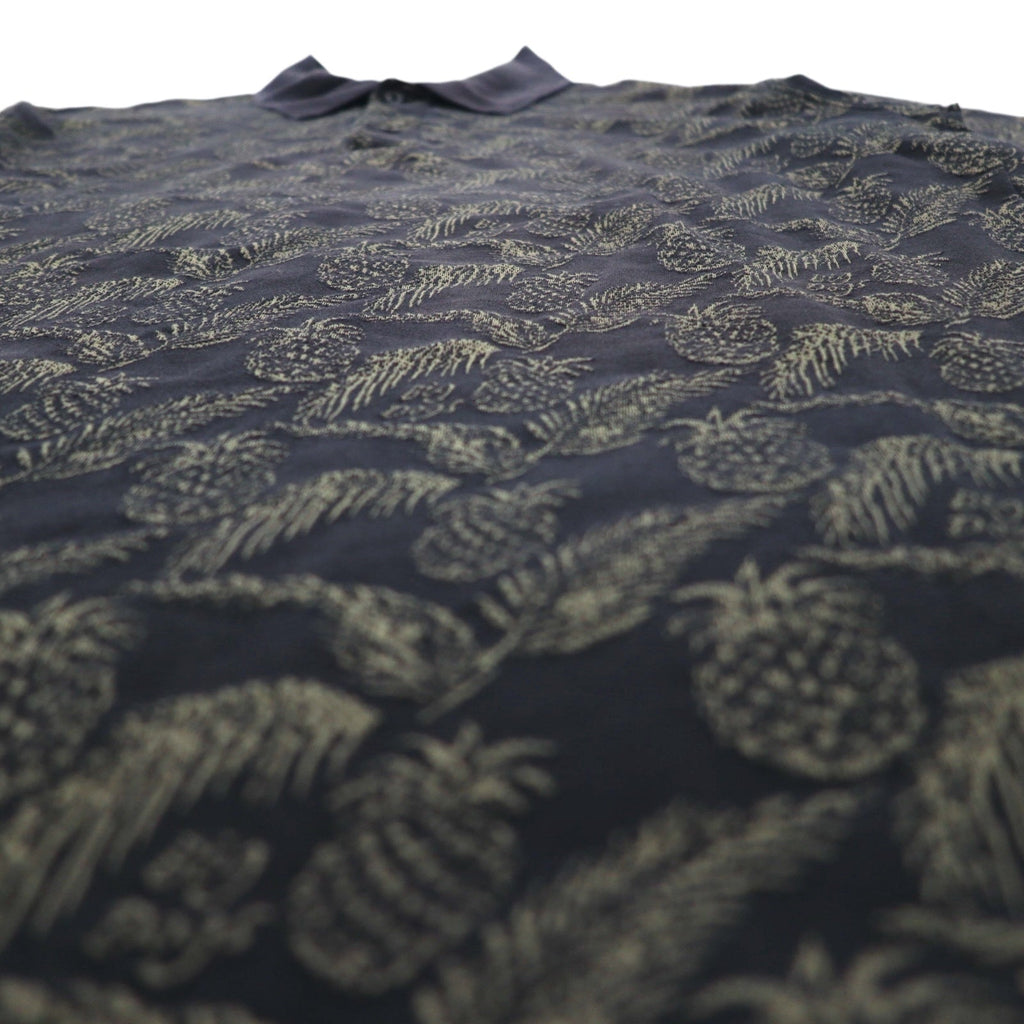 Polo vintage anni '90 BIG DOGS Anni '90 Polo XL nera fantasia ananas botanica taglia grande