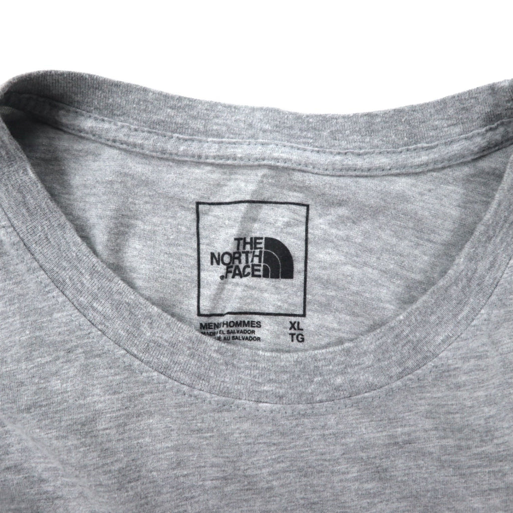 T-shirt THE NORTH FACE con stampa logo XL grigia in cotone, taglia USA, prodotta a El Salvador